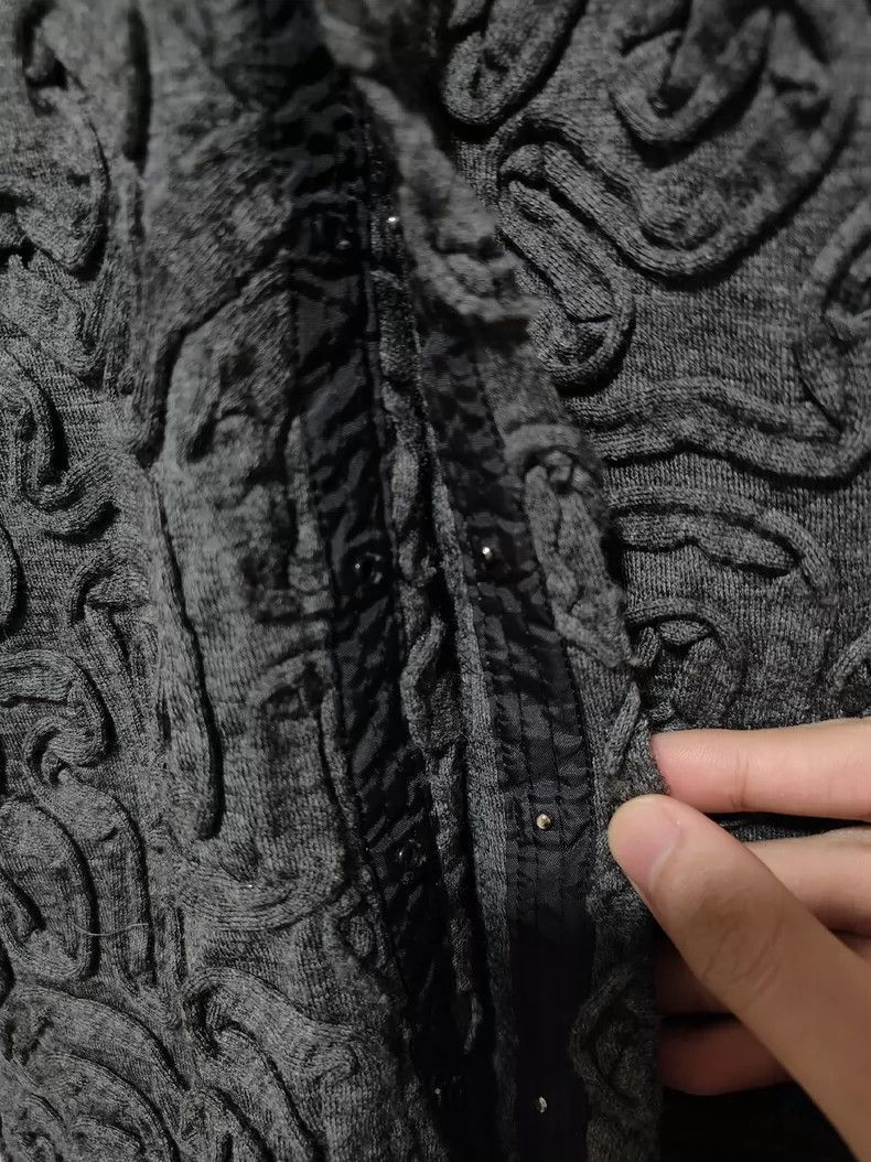 Comme des Garcons Elegant Gray Floral Cardigan from COMME des GARÇONS 2505-Ne Size US M / EU 48-50 / 2 - 3 Thumbnail