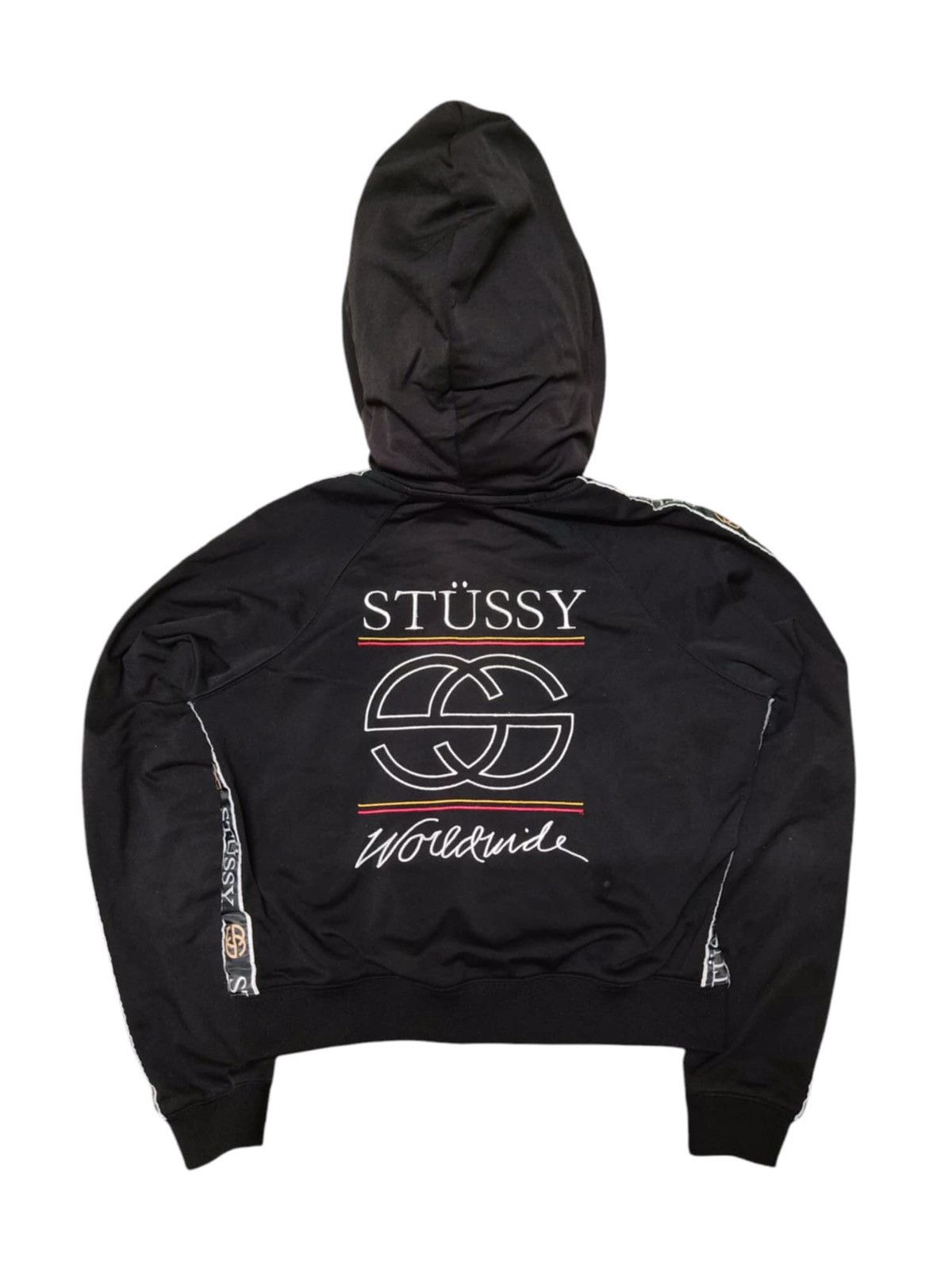 Stussy × Vintage VINTAGE Stussy Worldwide X Gucci Crop Hoodie Jacket Size M / US 6-8 / IT 42-44 - 10 Thumbnail