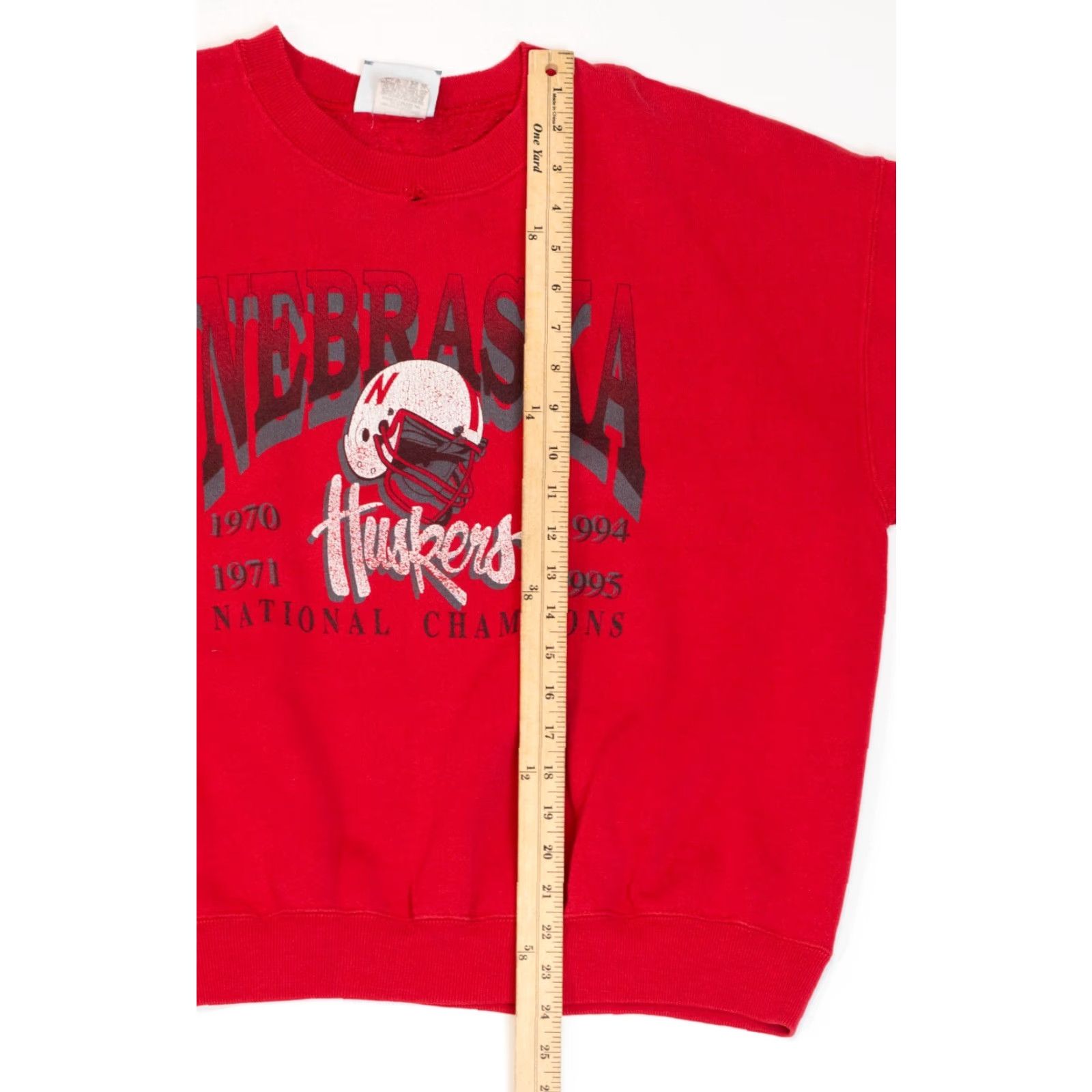 Lee VINTAGE Lee Nebraska Cornhuskers Sweatshirt XL Red Men's Sweatshirt 90s NCAA Distressed Embroidered Size US XL / EU 56 / 4 - 6 Thumbnail
