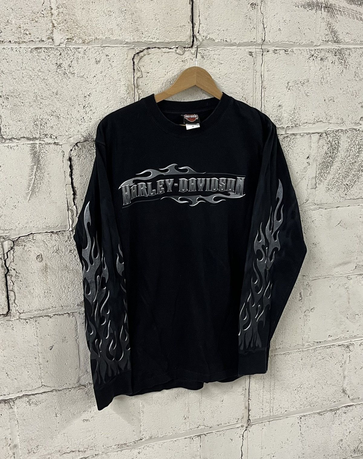 Harley Davidson Harley Davidson flame longsleeve rare streetwear hype skater Size US M / EU 48-50 / 2 - 1 Thumbnail