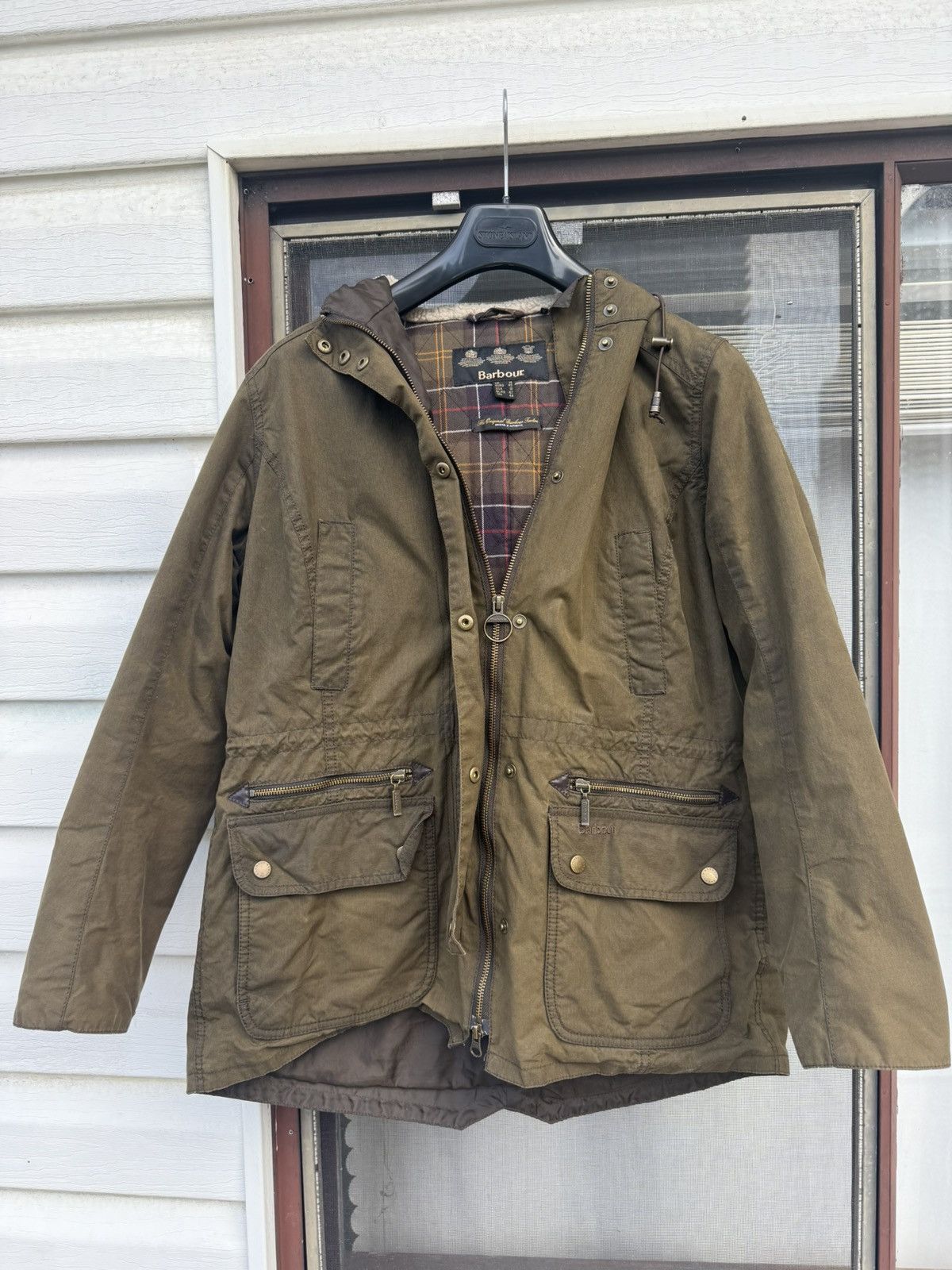 Barbour Barbour Waxed Jacket Classic Tartan Lining Size M/L (UK 14) Size XL / US 12-14 / IT 48-50 - 1 Thumbnail