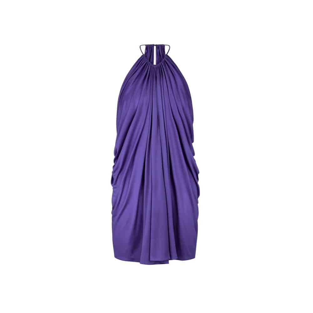 Tom Ford o1loc1c1225 ABJ828 Lustrous Jersey Evening Mini Dress Purple Size M / US 6-8 / IT 42-44 - 1 Thumbnail