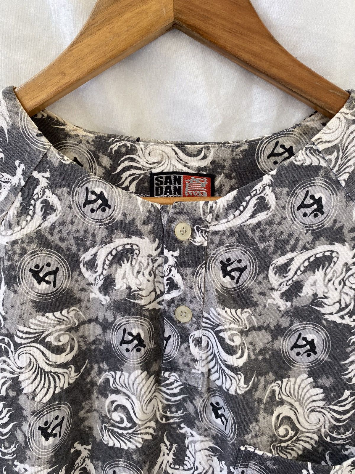 Karakuri Tamashii Japanese Sukajan Dragon Longsleeve Tshirt Size US L / EU 52-54 / 3 - 4 Thumbnail