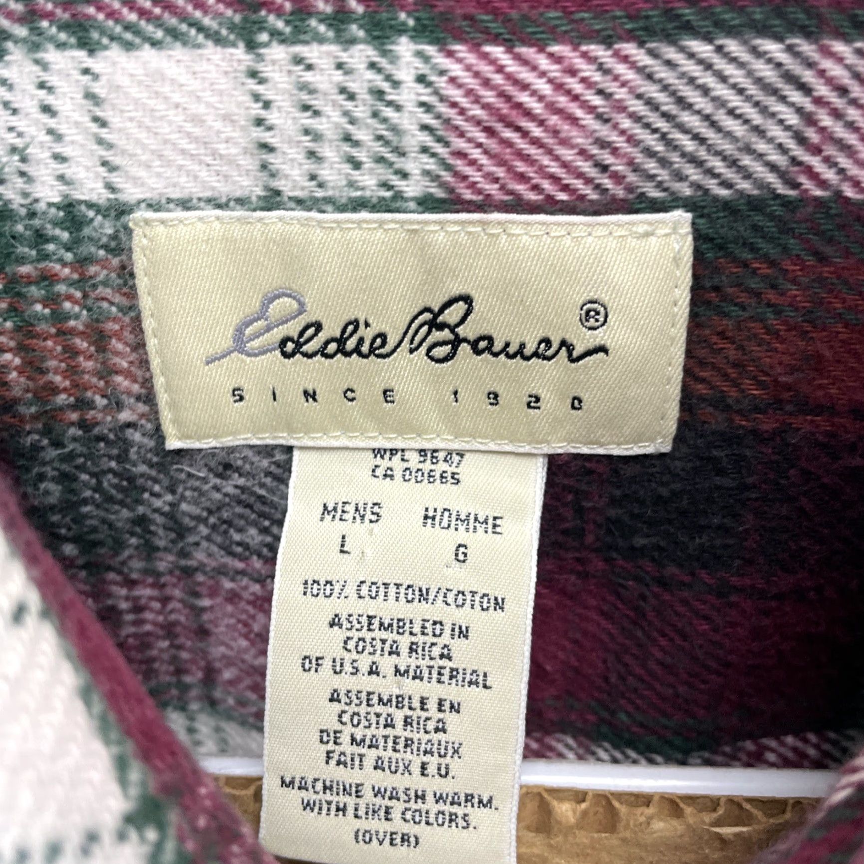 Eddie Bauer VINTAGE Eddie Bauer Button-Up Shirt Mens Flannel Red Plaid Thick Large Carded 90s Outdoor Classic Size US L / EU 52-54 / 3 - 2 Thumbnail