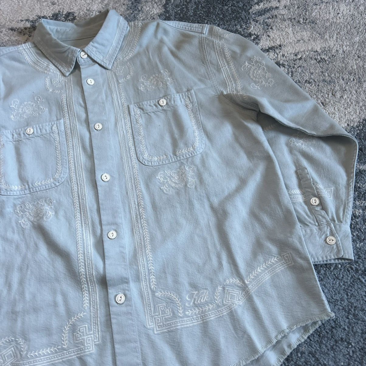 Kith SPRiNG 2024 RAW HEM DENiM APOLLO SHiRT STONE WASH EMBROiDERY Size US M / EU 48-50 / 2 - 14 Thumbnail