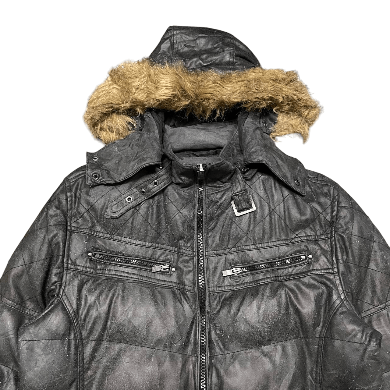 Japanese Brand Vintage Create Barefoot Fur Puffer Synthetic LeatherJacket Size US L / EU 52-54 / 3 - 2 Thumbnail