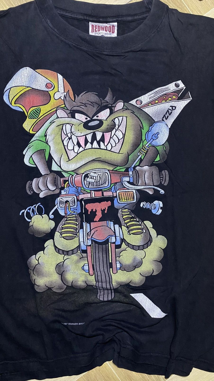 Vintage Tazmania - Pizza Delivery Cartoon Tee Size US M / EU 48-50 / 2 - 3 Thumbnail