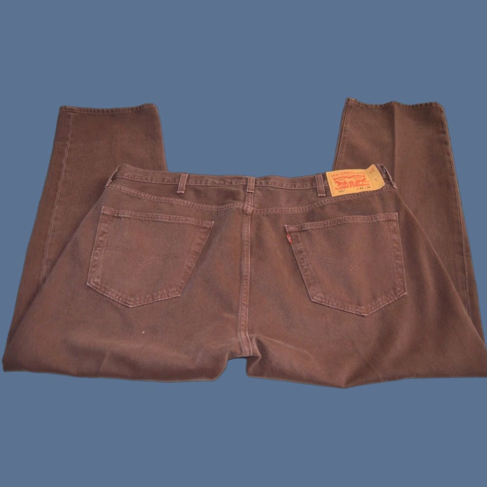 Levi's Levi's 501 Jeans Mens 42x30 Red Button Fly 5-Pocket Denim Belt Loops Straight Regular Waist 40in - Levi's 501 Series Size US 42 / EU 58 - 1 Thumbnail