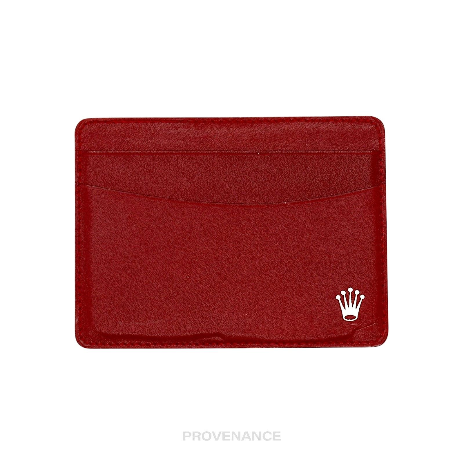 Rolex 🔴 Rolex Card Holder Wallet - Red Leather Size ONE SIZE - 1 Thumbnail