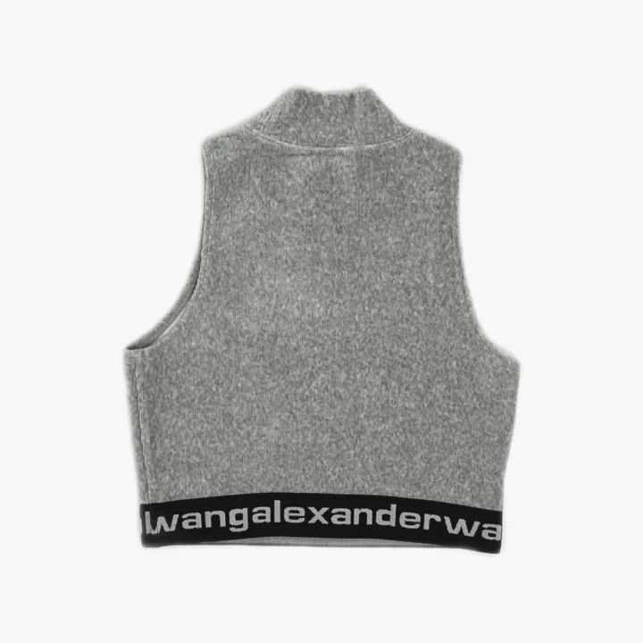 Alexander Wang Alexander Wang Gray Logo Cropped Vest - Size S / US 4 / IT 40 - 3 Thumbnail