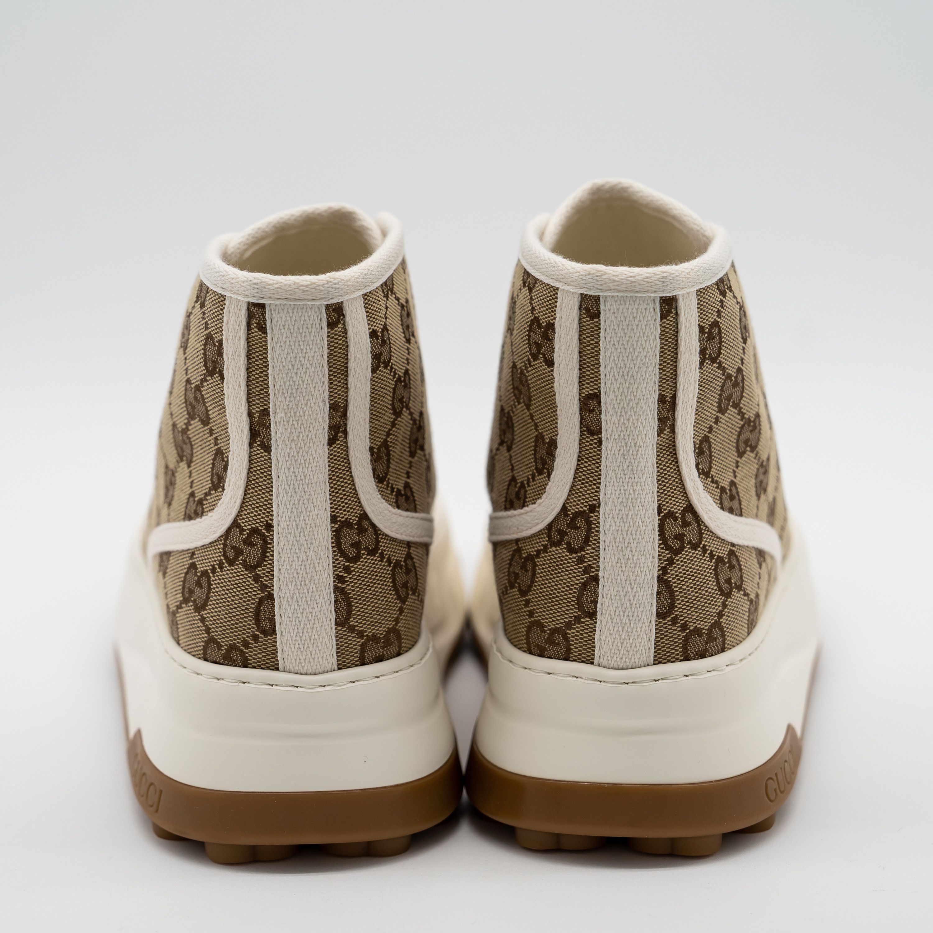 Gucci 40.5G Gucci Tennis Platform GG Canvas Beige Brown Sneakers Size US 10.5 / IT 40.5 - 5 Thumbnail