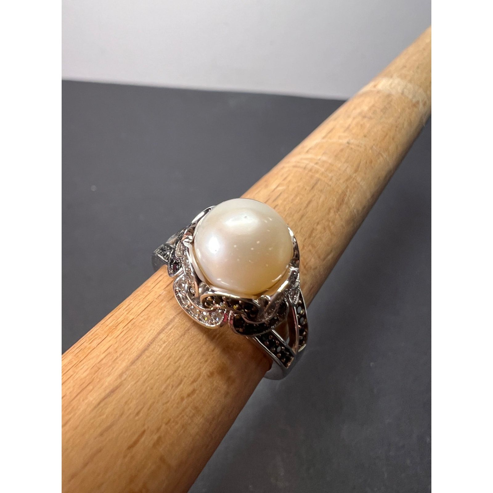 Other White cultured pearl and multi gem 925 ring size 9 *NEW* Size ONE SIZE - 3 Thumbnail