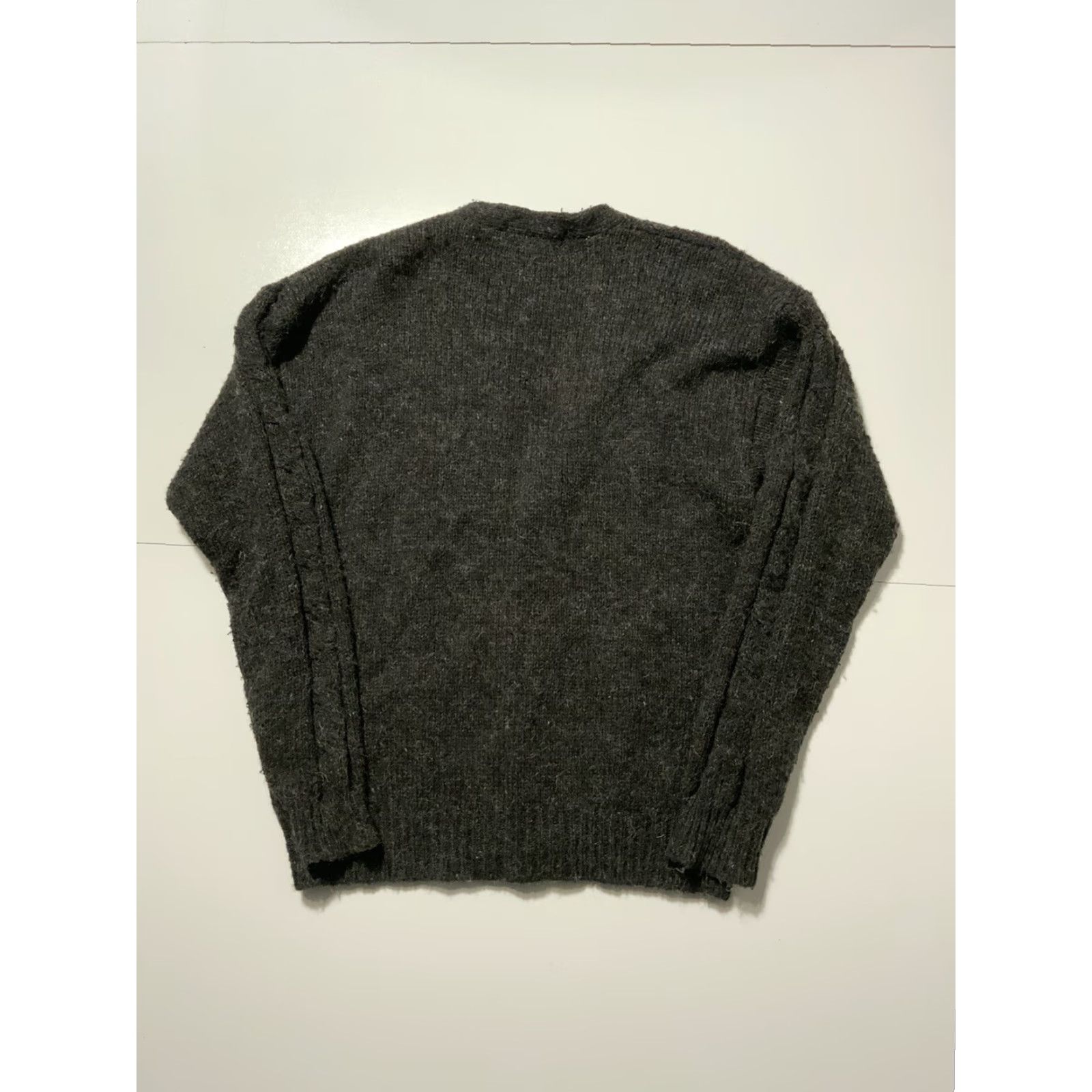 Vintage VINTAGE Claybrooke Outdoors Wool Blend Shaggy Cableknit Cardigan Cobain Sweater LG Shirt Men Mens Outdoors Size US L / EU 52-54 / 3 - 2 Thumbnail