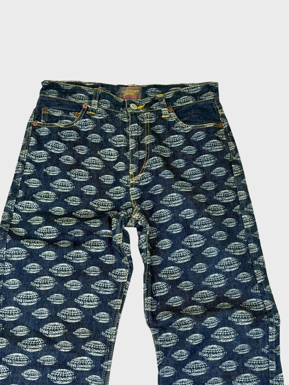 Japanese Brand Flare OZONE COMMUNITY Overpinted Hysteric Glamour Style Size US 28 / EU 44 - 3 Thumbnail