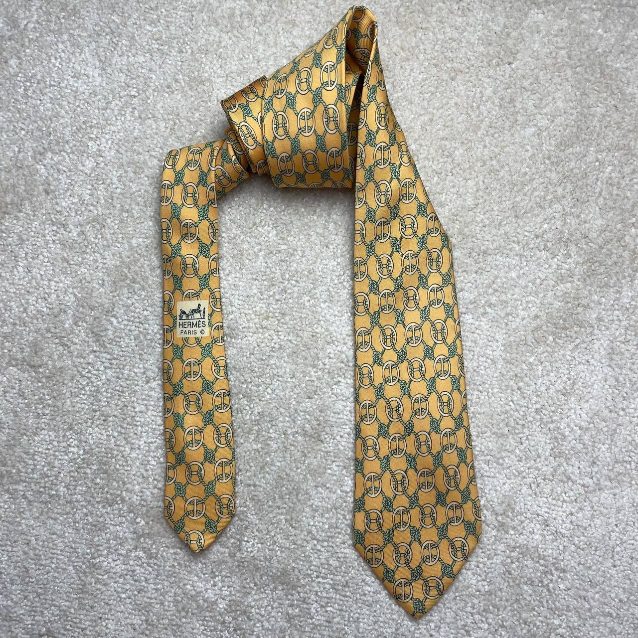 Hermes Hermes Paris Silk Tie 670 OA Ropes Size ONE SIZE - 1 Thumbnail
