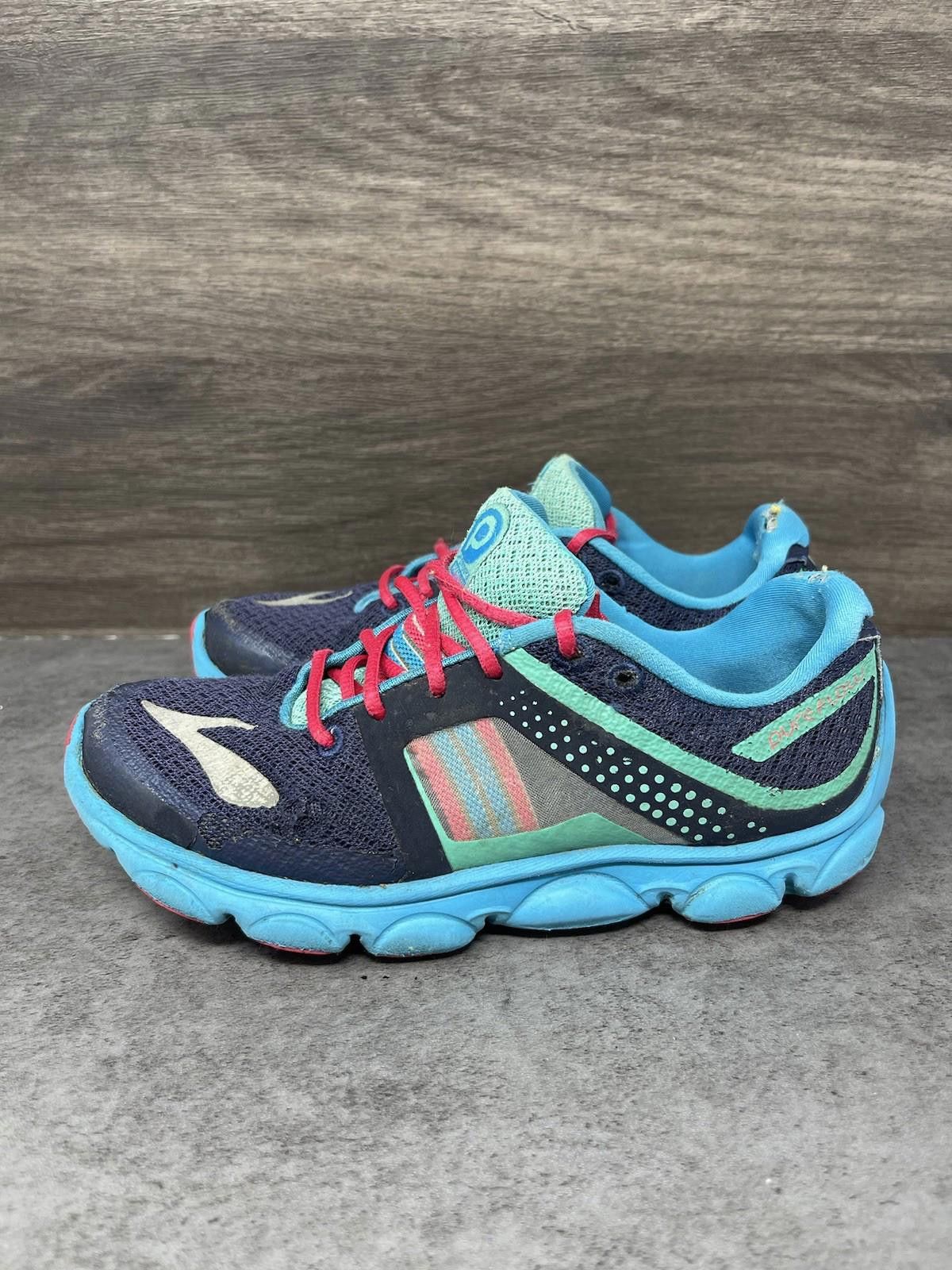 Brooks Brooks Pureflow Shoes Kids Size 1 Blue Pink Sneakers Size US 4 / IT 34 - 1 Thumbnail