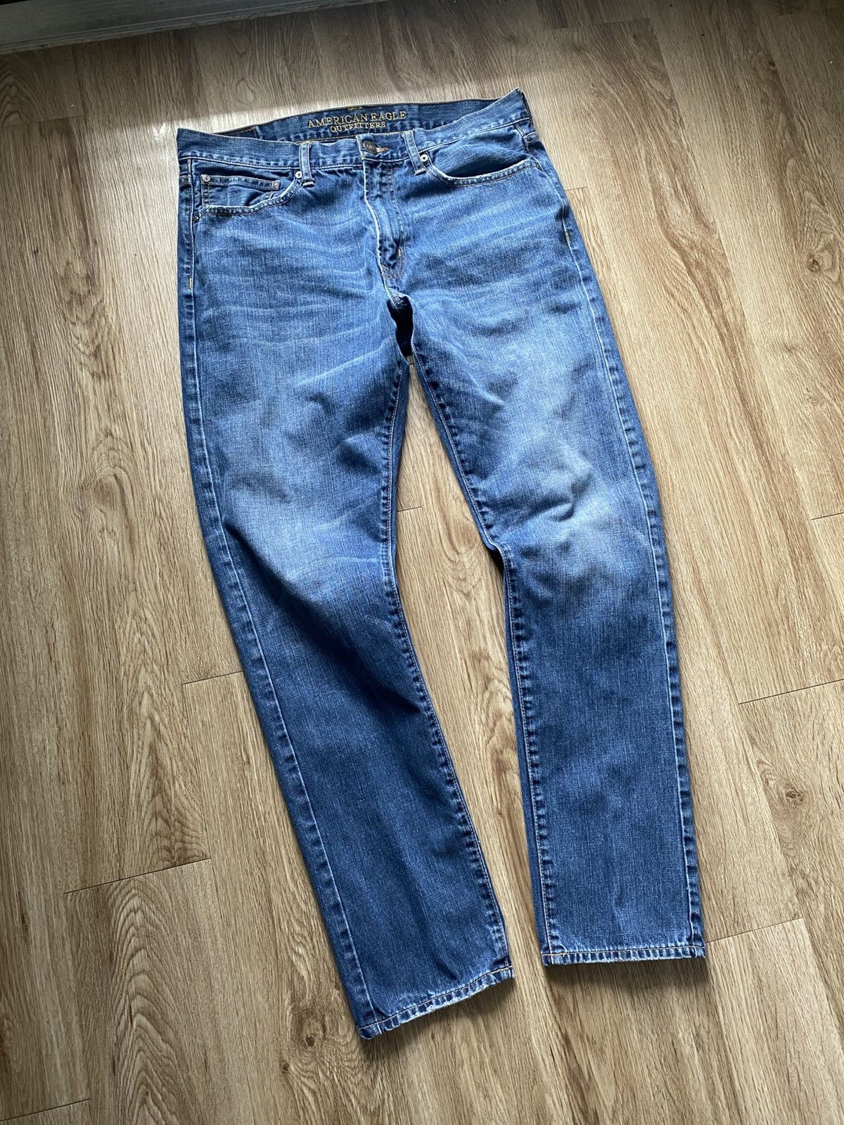American Eagle Outfitters American Eagle Blue Denim Jeans Size US 34 / EU 50 - 3 Thumbnail