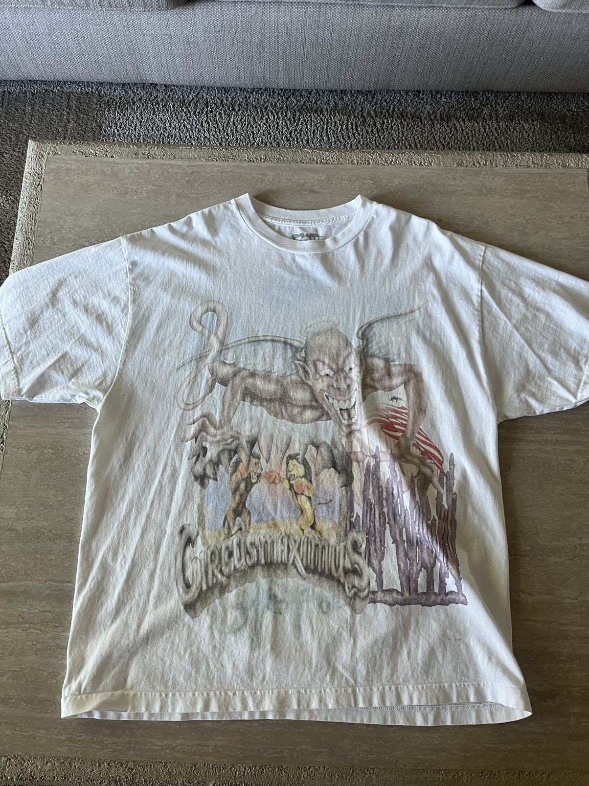 image of Cactus Clothing x Travis Scott Utopia Tour Merch in Cream/White, Men's (Size XL)