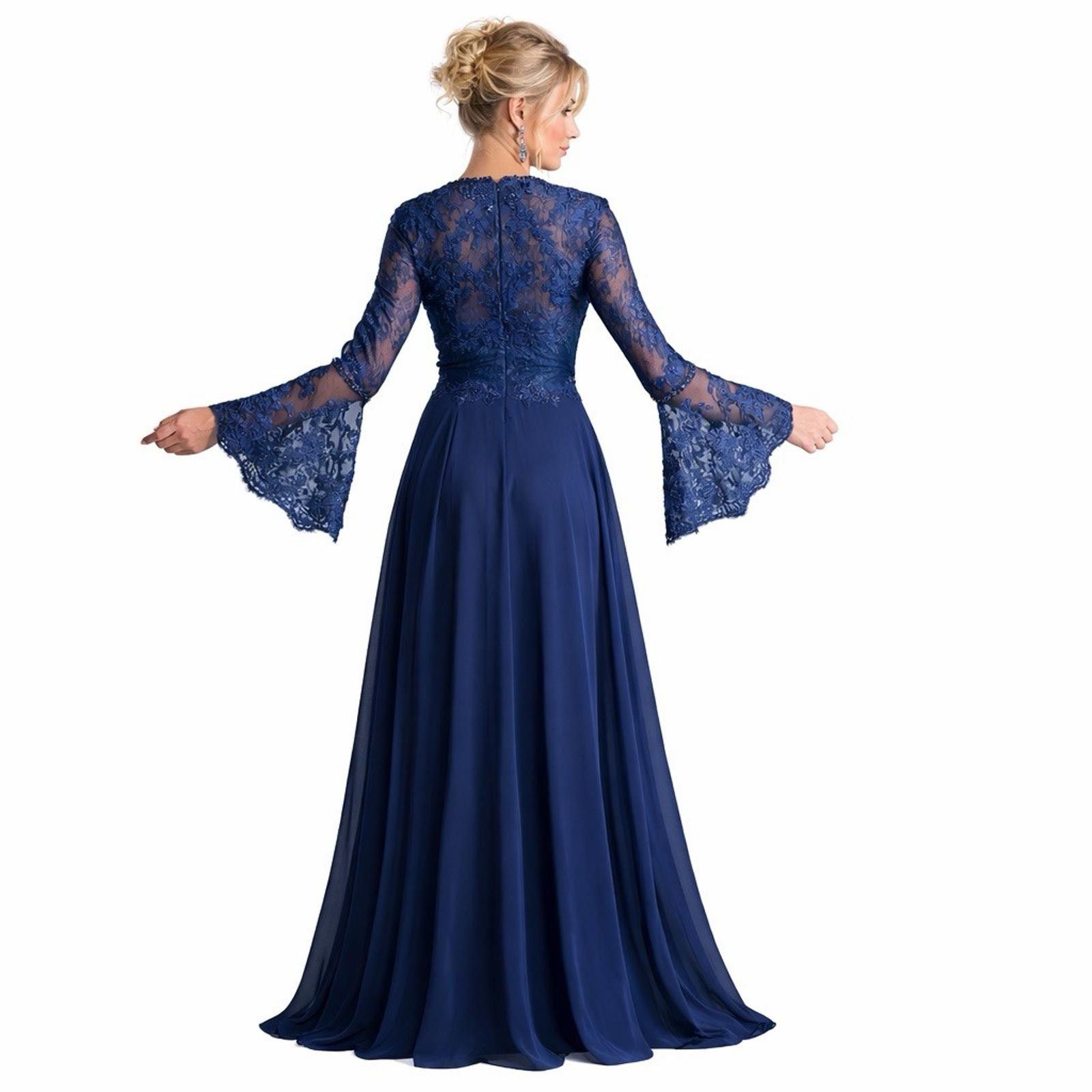 Other Cinderella Divine Beaded Lace Dress Size 10 navy Gown Formal Size L / US 10 / IT 46 - 2 Thumbnail