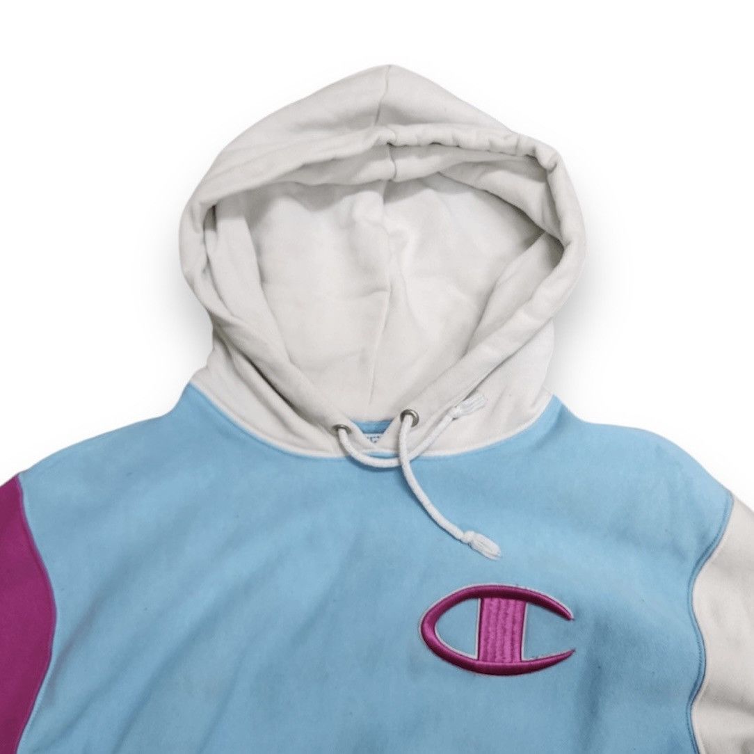 Champion × Vintage Vintage Reverse Weave Champion Multicolour Distressed Hoodie Size US L / EU 52-54 / 3 - 18 Thumbnail