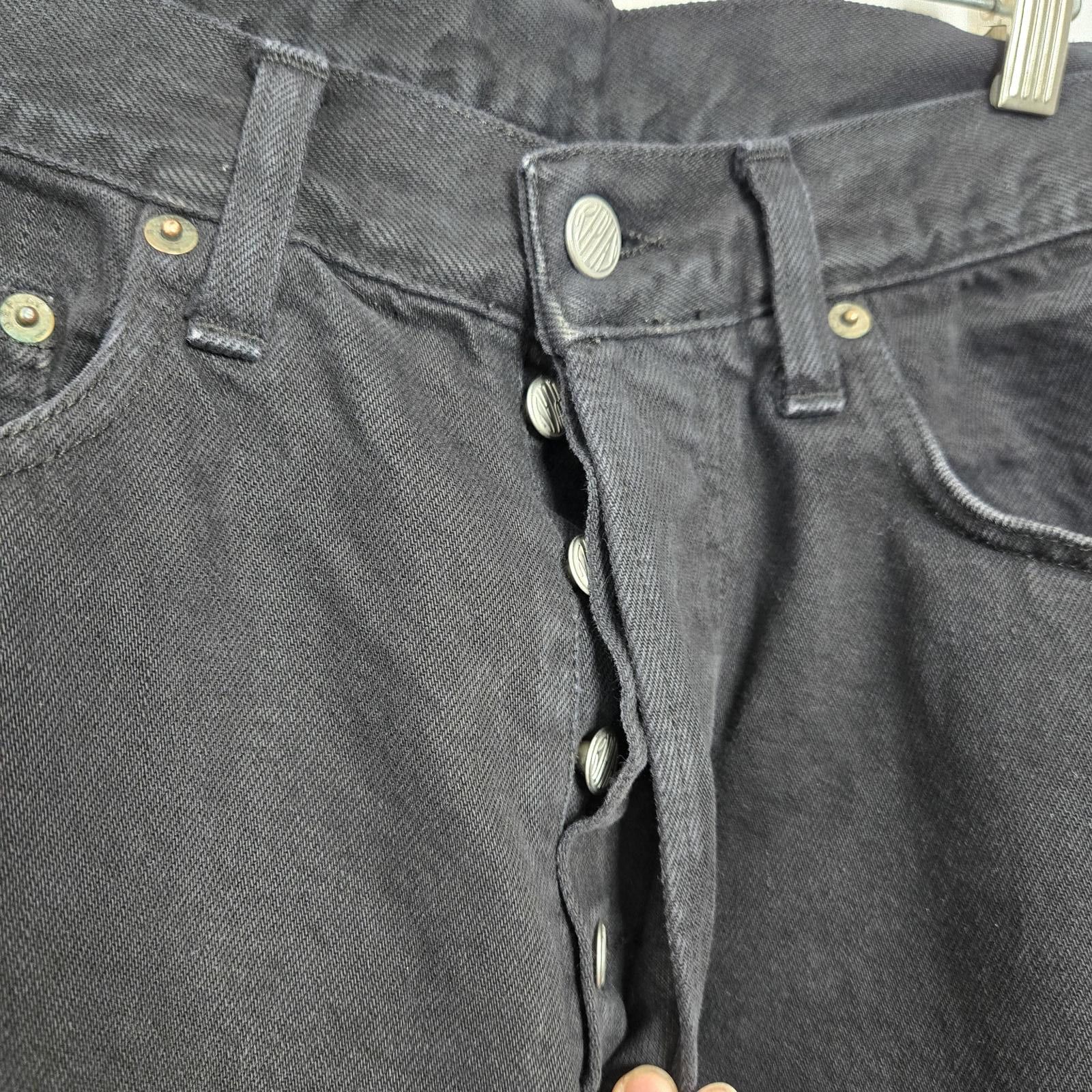 Replay Replay Jeans Men's 33 Black Dark Denim Straight Leg Vintage Size US 33 - 2 Thumbnail