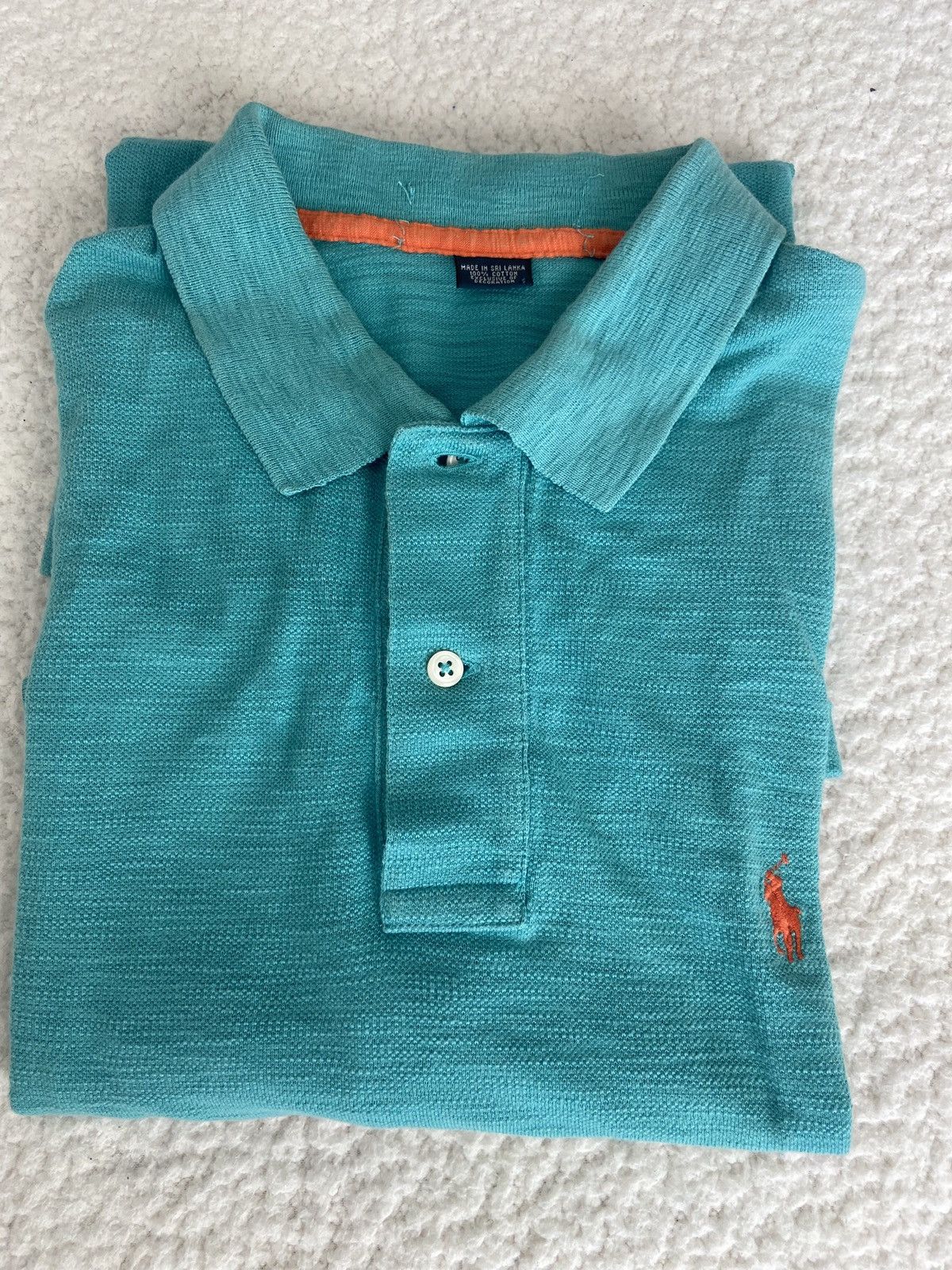 Designer × Polo Ralph Lauren Y2Y RALPH LAUREN Polo Shirt XL Blue Aztec Stripe Orange Pony Size US XL / EU 56 / 4 - 11 Thumbnail