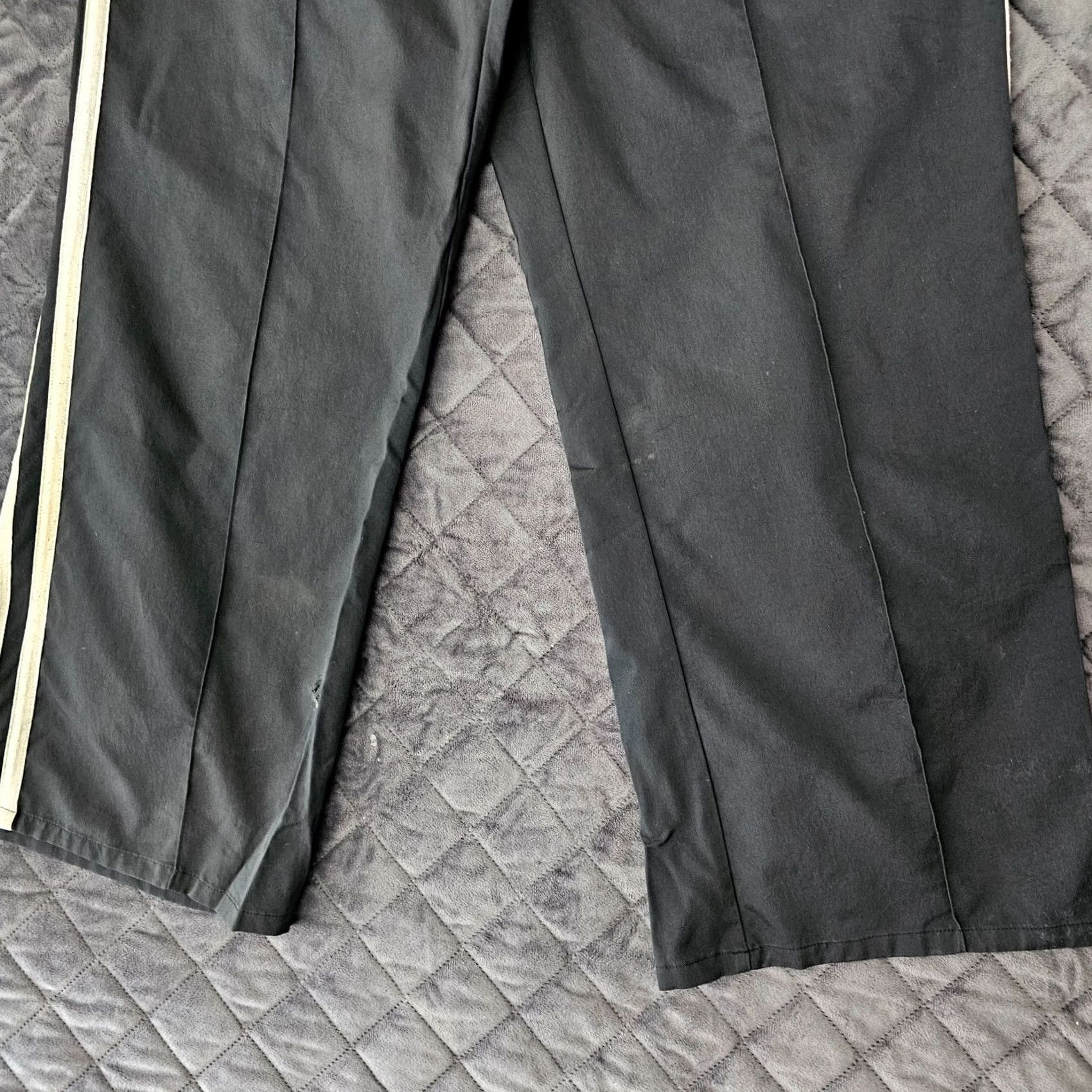 Express Express Cropped Pants Women’s M Black White Stripe Stretch Pull On Wide-Leg Casual Pants Size 32" / US 10 / IT 46 - 2 Thumbnail