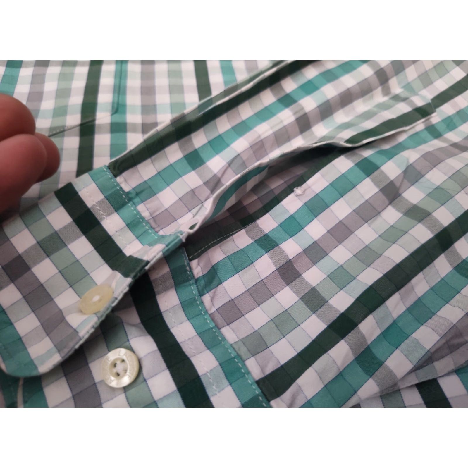 Lacoste VINTAGE? No — Lacoste Modern Fit Button-Down Shirt Mens 45 Green Plaid Long Sleeve Cotton Casual Mens Size 45 Green Plaid Preppy Lacoste Shirt Size US XXL / EU 58 / 5 - 5 Thumbnail