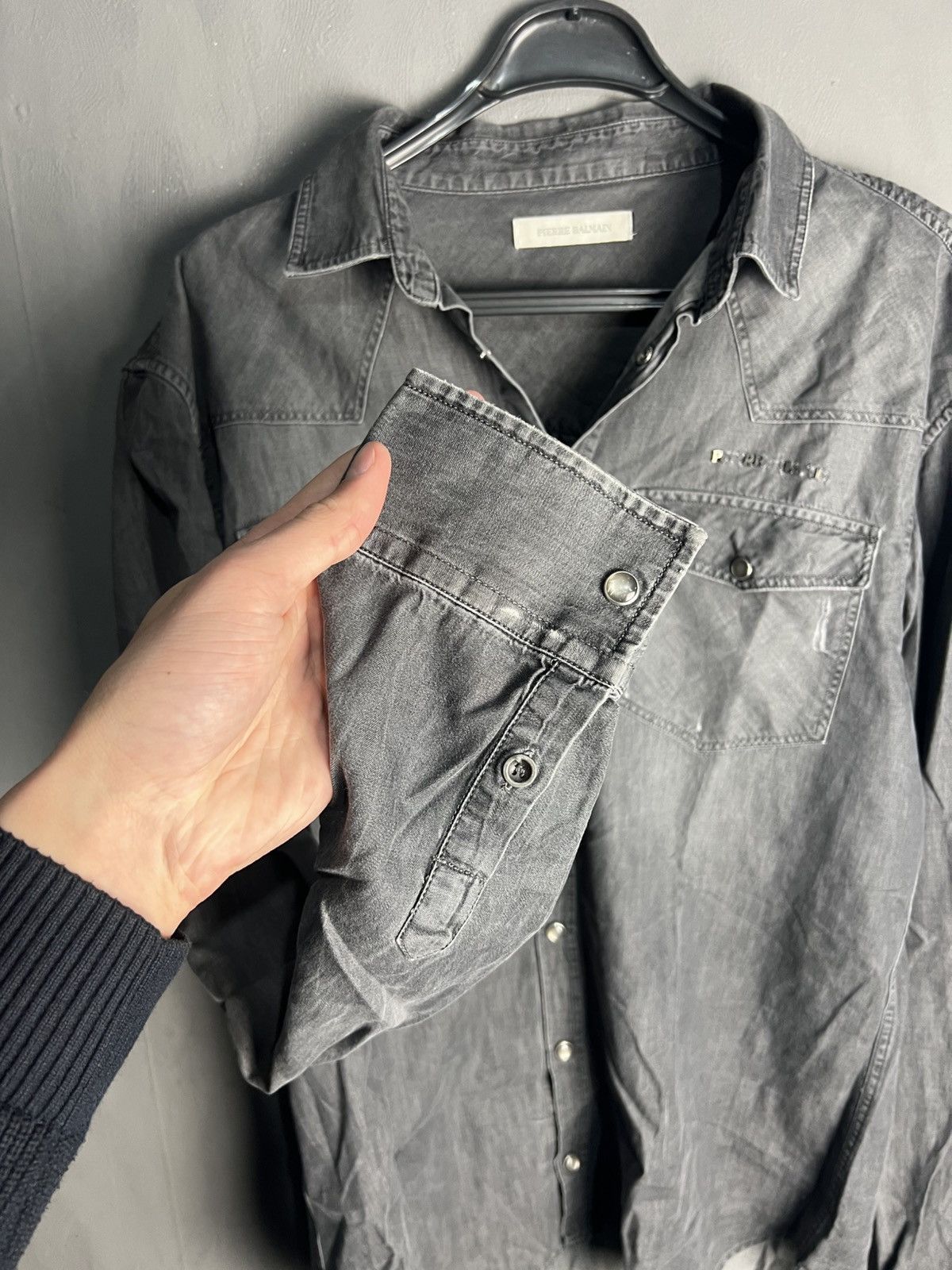 Balmain Vintage y2k 90s Pierre Balmain shirt old money avant garde Size US L / EU 52-54 / 3 - 3 Thumbnail