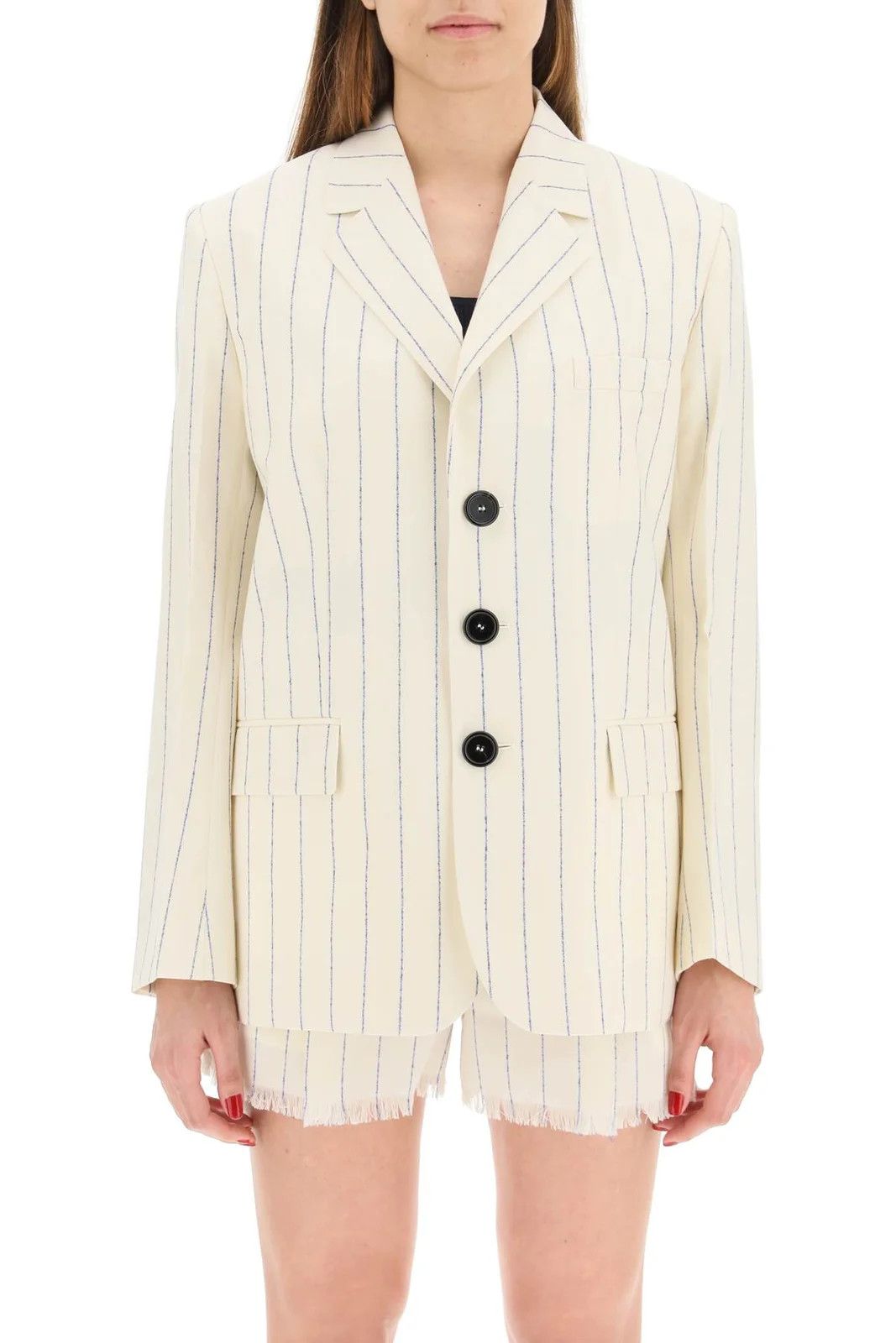 Marni o1y1025 Blazer in Ivory Size M / US 6-8 / IT 42-44 - 2 Thumbnail