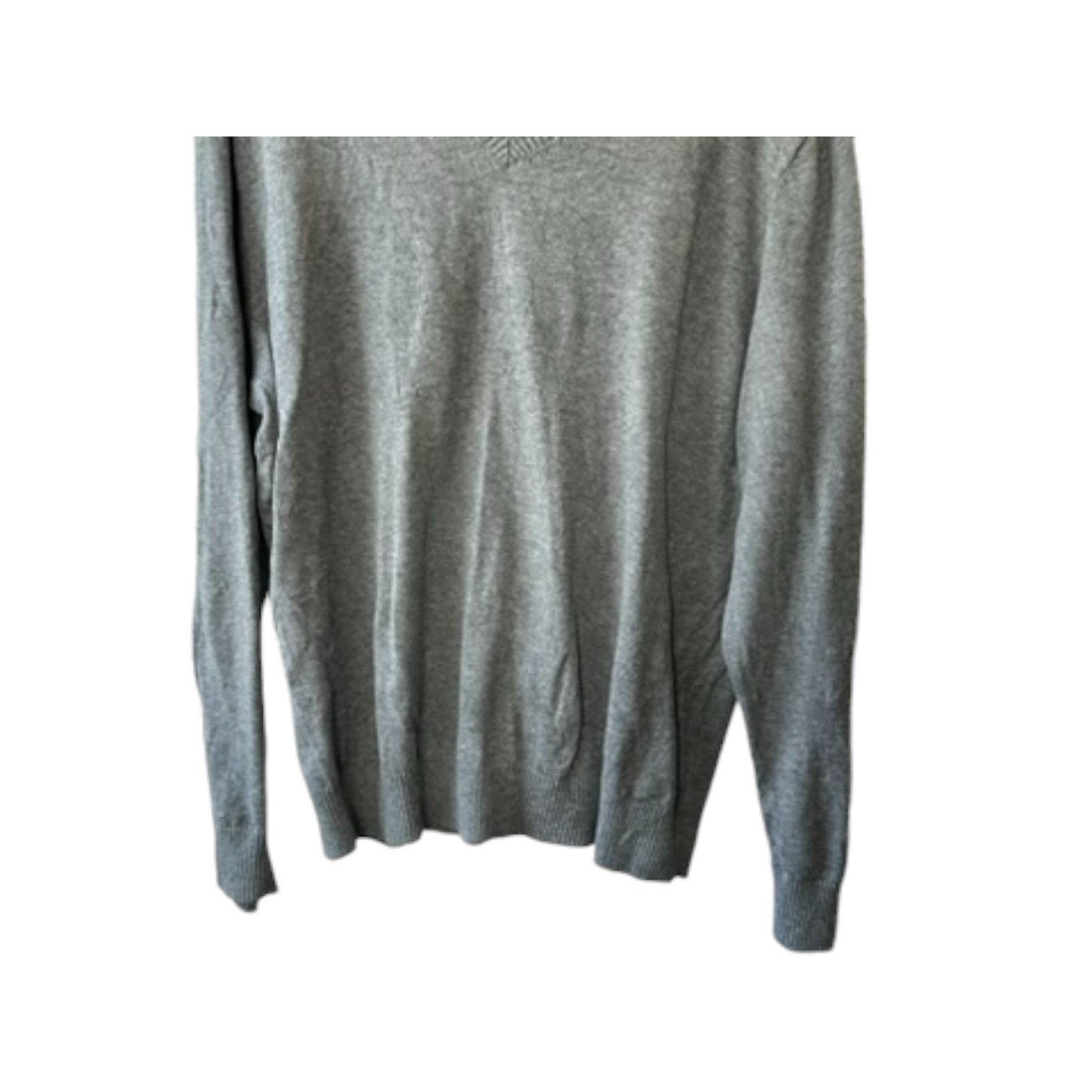 Lands' End Lands End Gray 100% Cotton V-Neck Sweater Men's L 42-44 Size US L / EU 52-54 / 3 - 4 Thumbnail