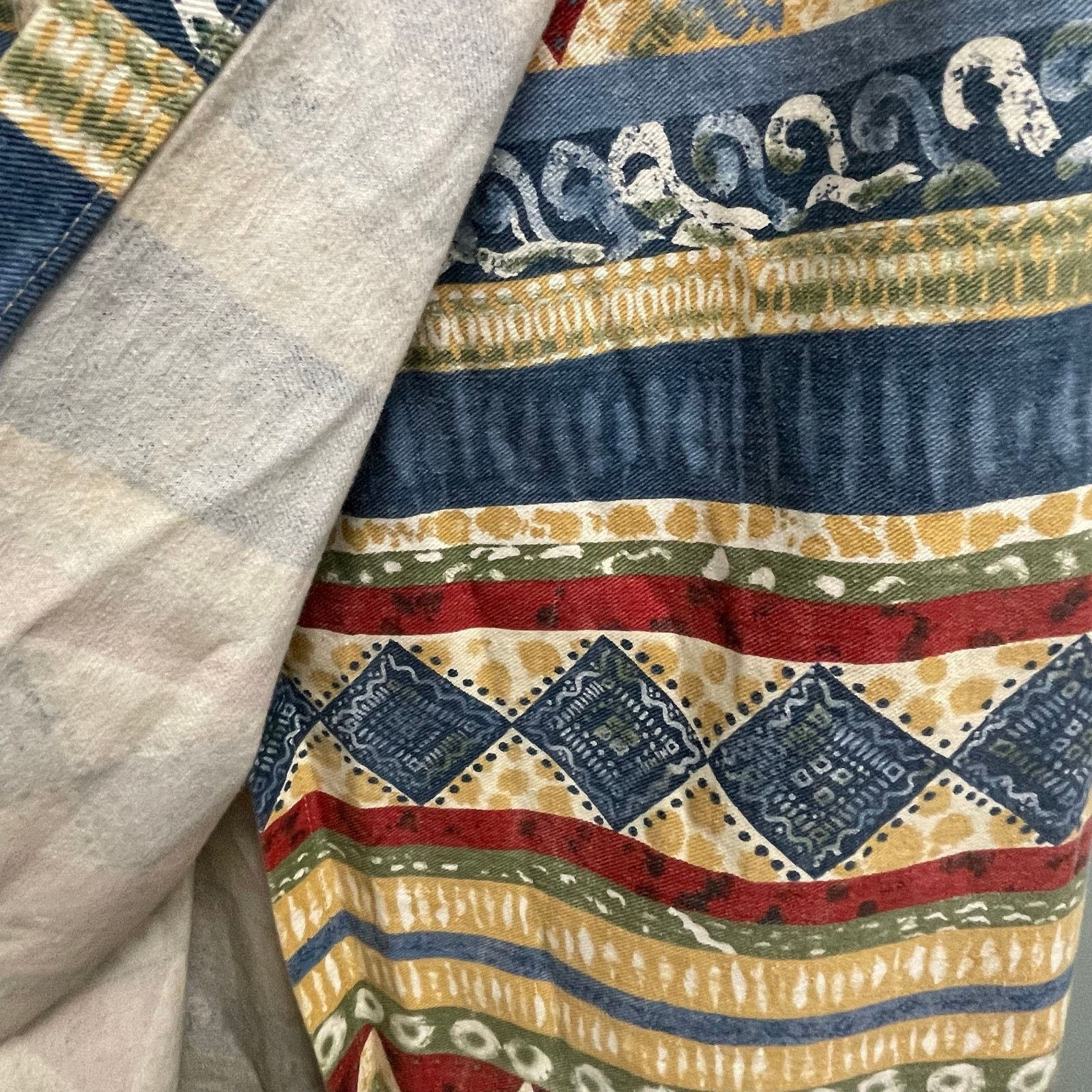 Vintage Vivoldi Jeanswear 10 Aztec Southwestern Wrap Skirt Vintage Size 32" / US 10 / IT 46 - 3 Thumbnail