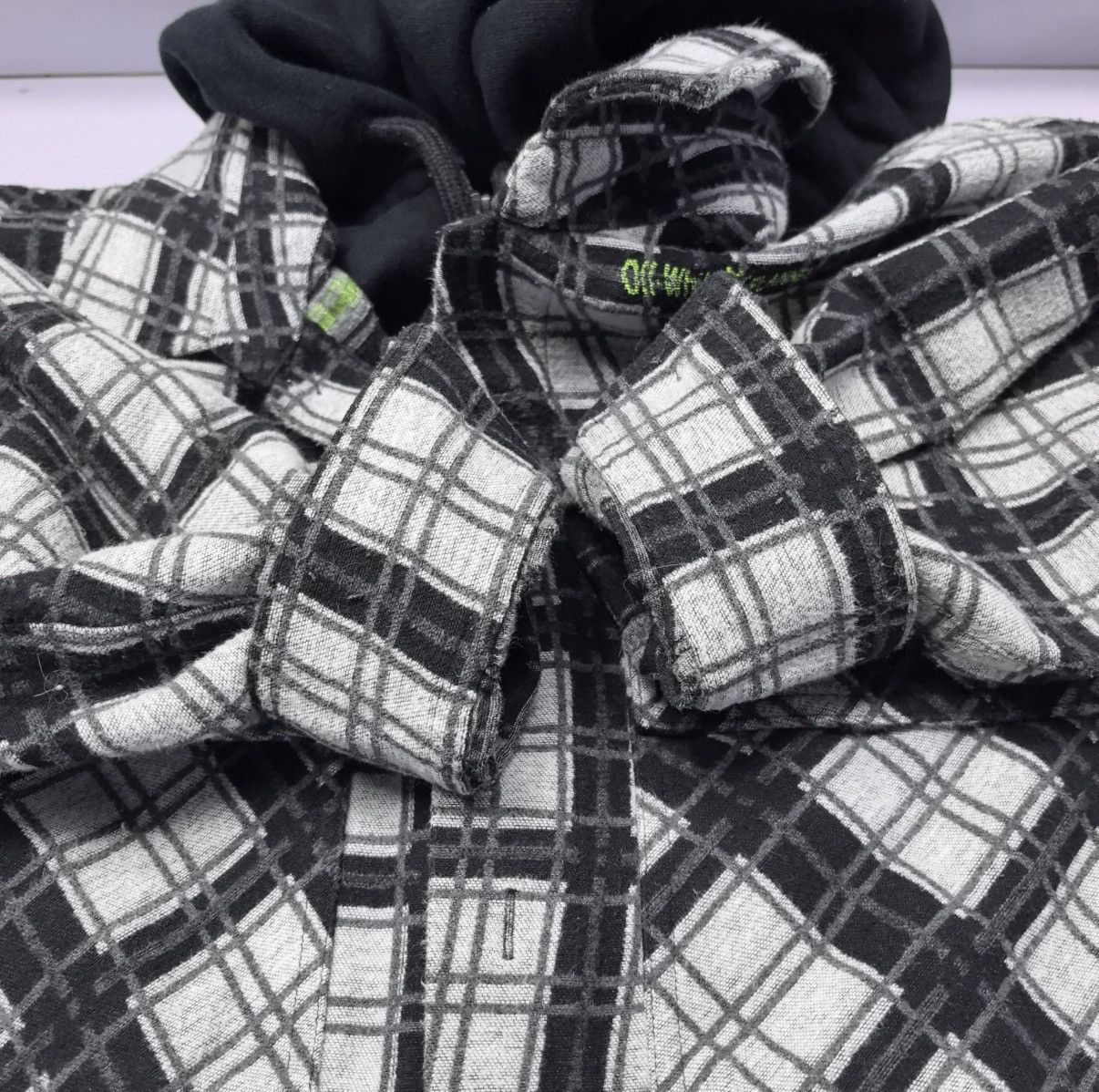 Off-White Off-White Plaid Check Pattern Layered Shirt Jacket Size US S / EU 44-46 / 1 - 8 Thumbnail