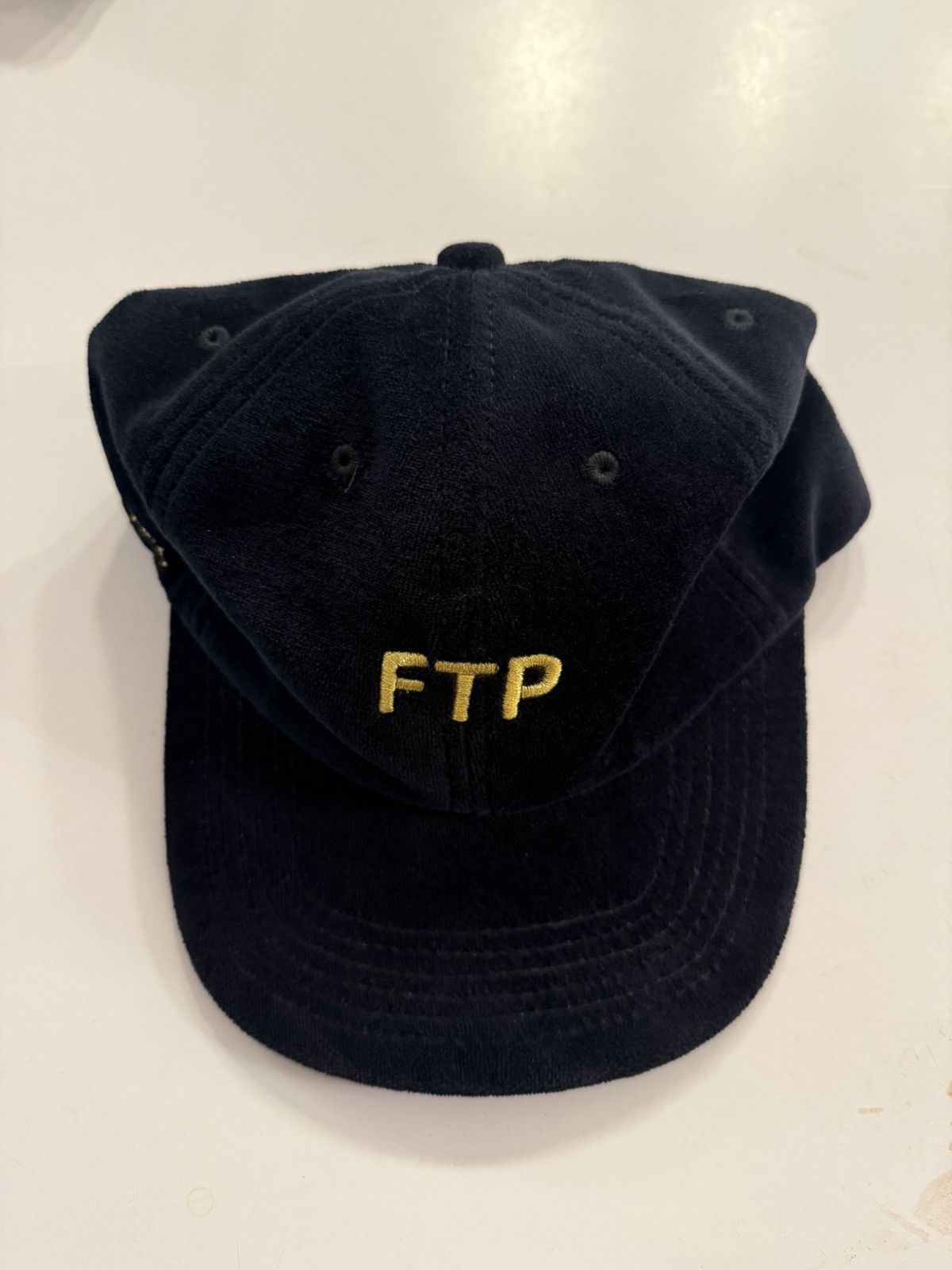 Fuck The Population FTP Logo 5 Panel Hat 10 Year Anniversary (Velvet) Black Gold Size ONE SIZE - 2 Thumbnail
