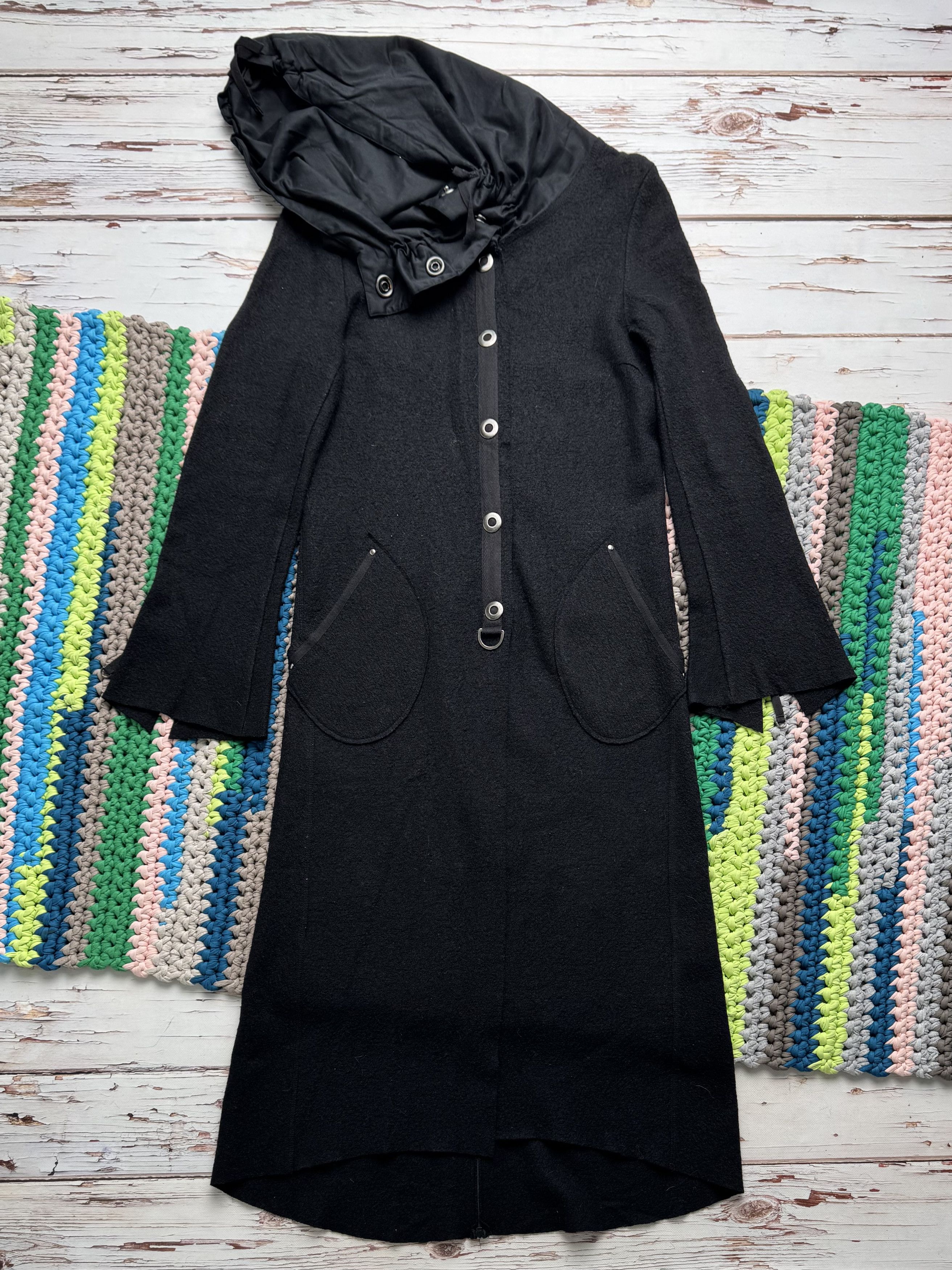 Cop Copine Cop Copine Vintage Laine Wool Hooded Coat (D10) Size M / US 6-8 / IT 42-44 - 6 Thumbnail