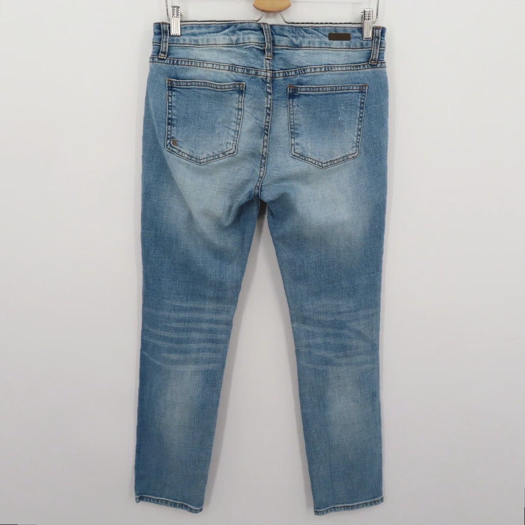 Vintage KUT from the Kloth Catherine Boyfriend Distressed Blue Denim Jeans Womens 6 Regular 5-Pocket Design Blue Jeans Size 28" / US 6 / IT 42 - 6 Thumbnail