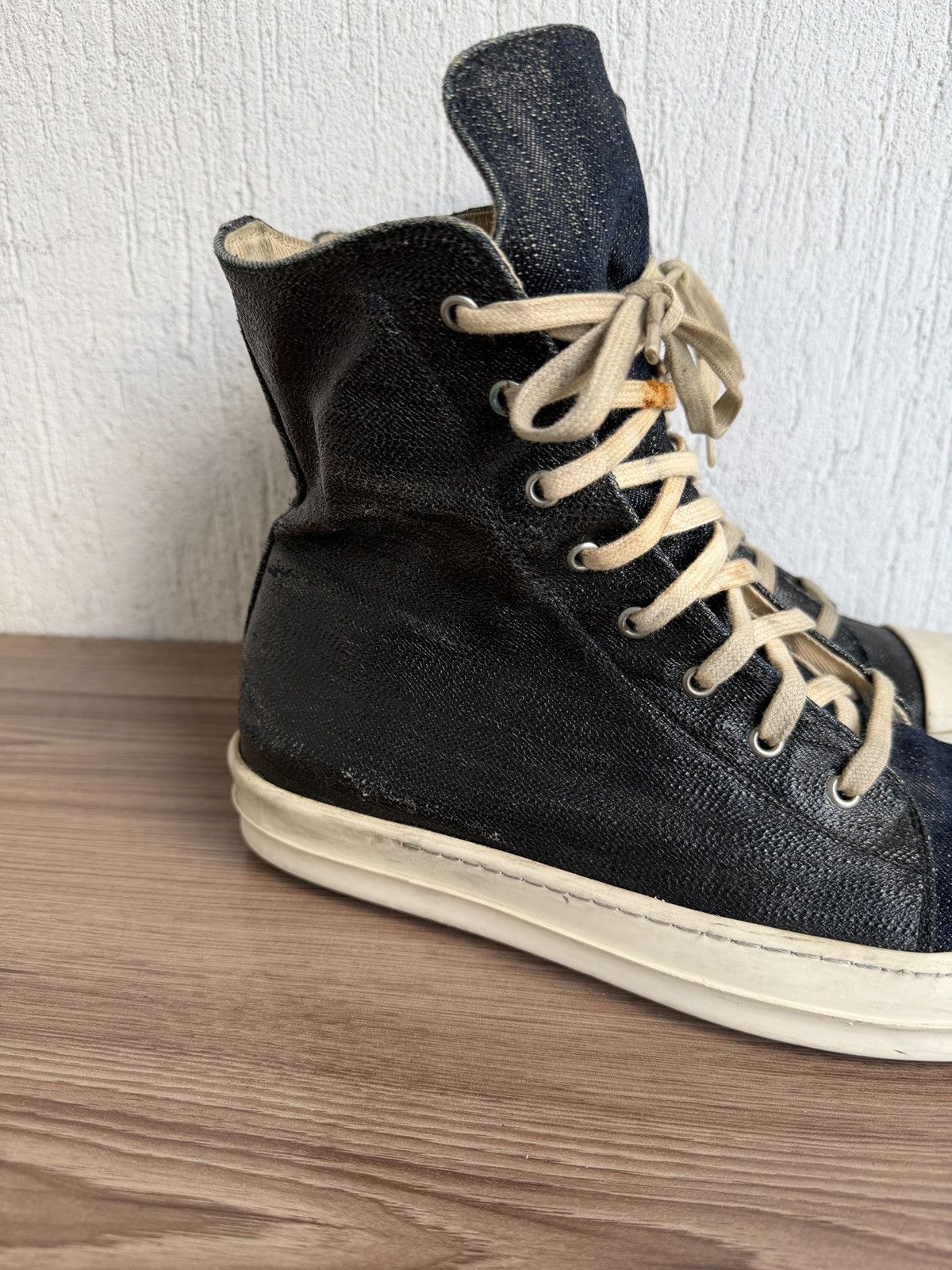 Rick Owens Drkshdw subhuman waxed ramones Size US 11 / EU 44 - 9 Thumbnail