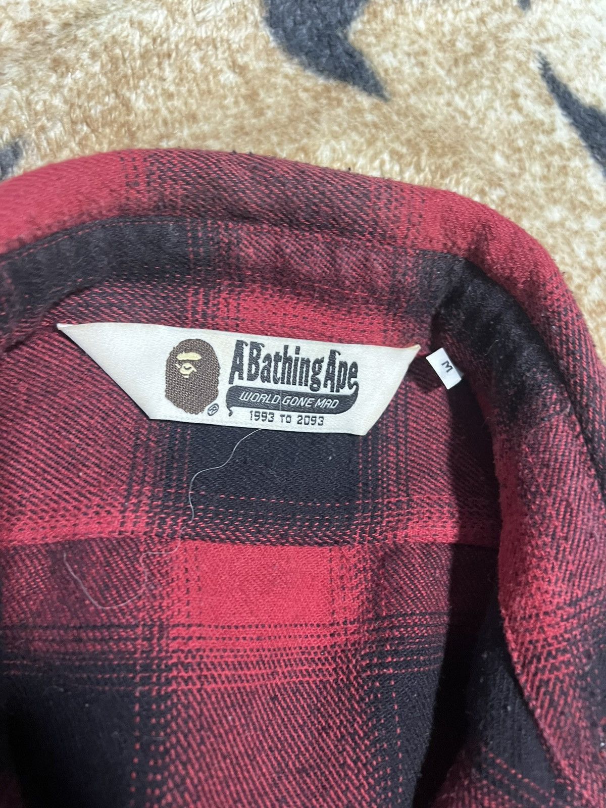 Bape BAPE Red and Black Flannel Shirt Size US M / EU 48-50 / 2 - 6 Thumbnail