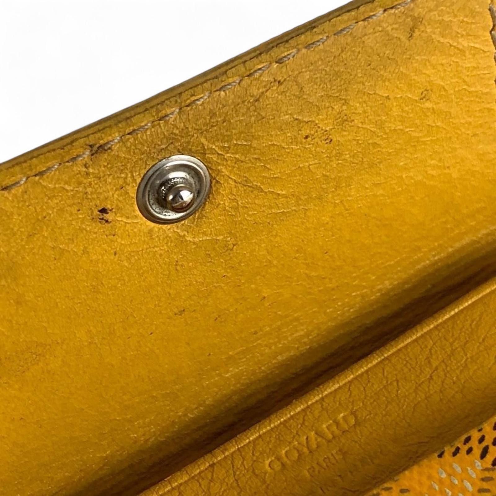 Goyard Goyard - Yellow Patterned Leather Wallet Size ONE SIZE - 9 Thumbnail