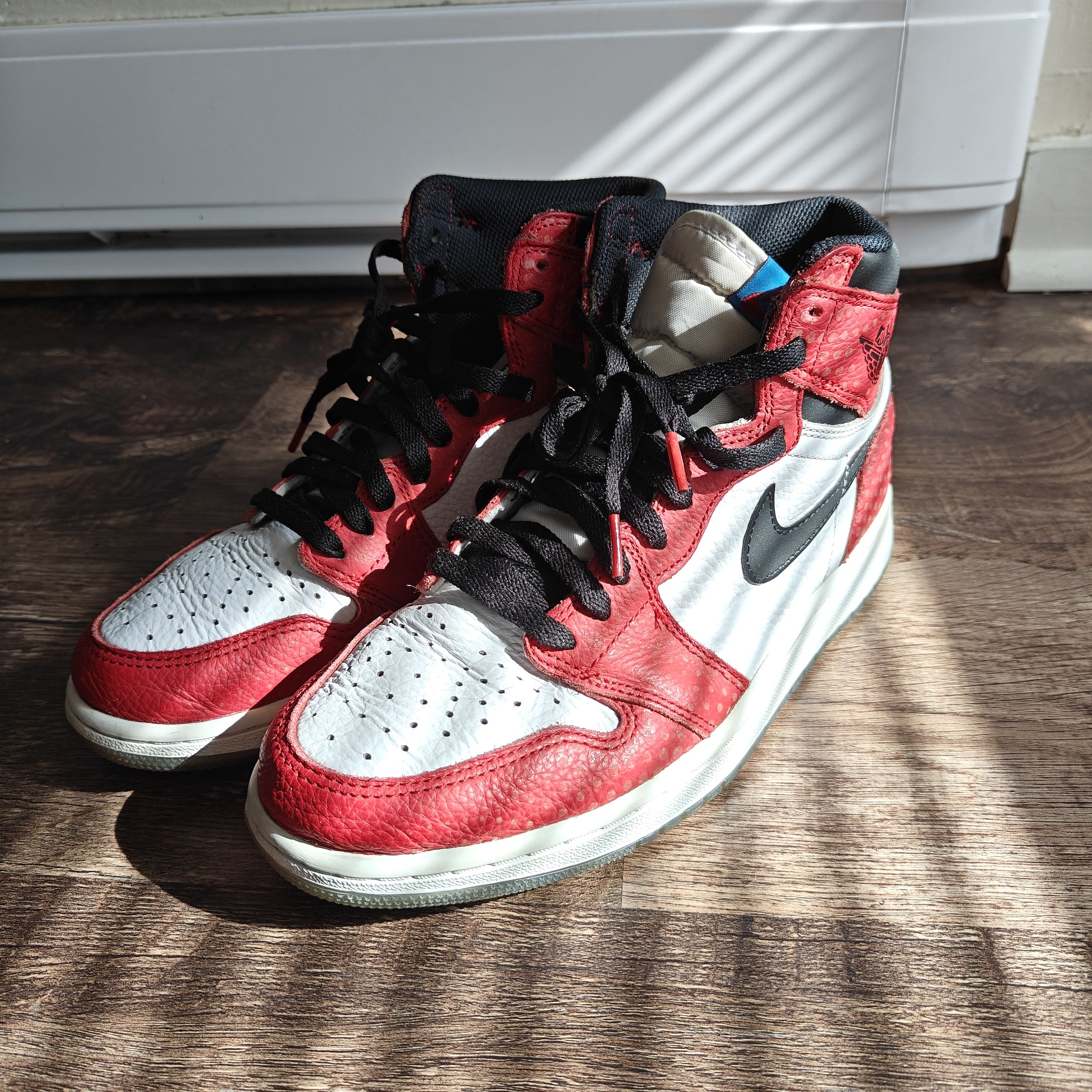 Jordan Brand jordan 1 spiderman origin story - rare collab laces extra Size US 9.5 / EU 42-43 - 10 Thumbnail