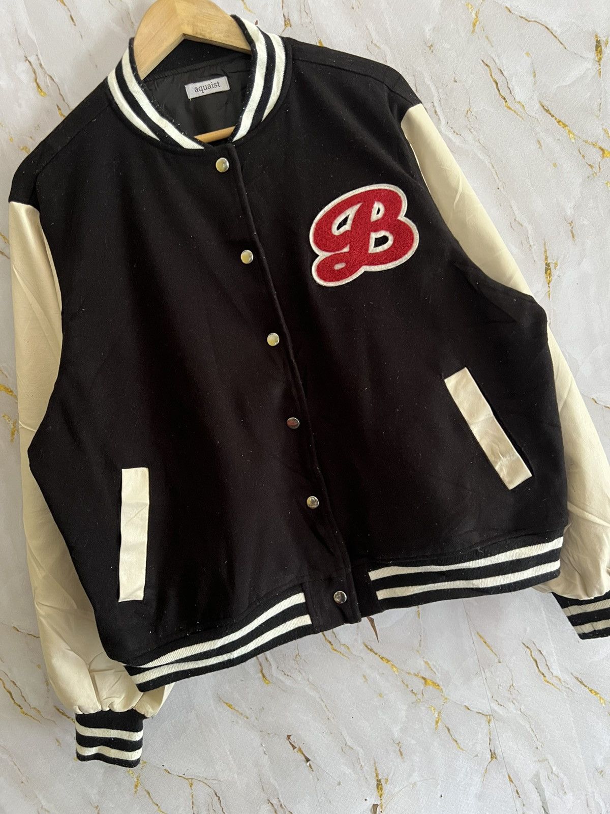 Japanese Brand 💀 AQUAIST VARSITY – STREET WAR JACKET 💀 Size US L / EU 52-54 / 3 - 4 Thumbnail