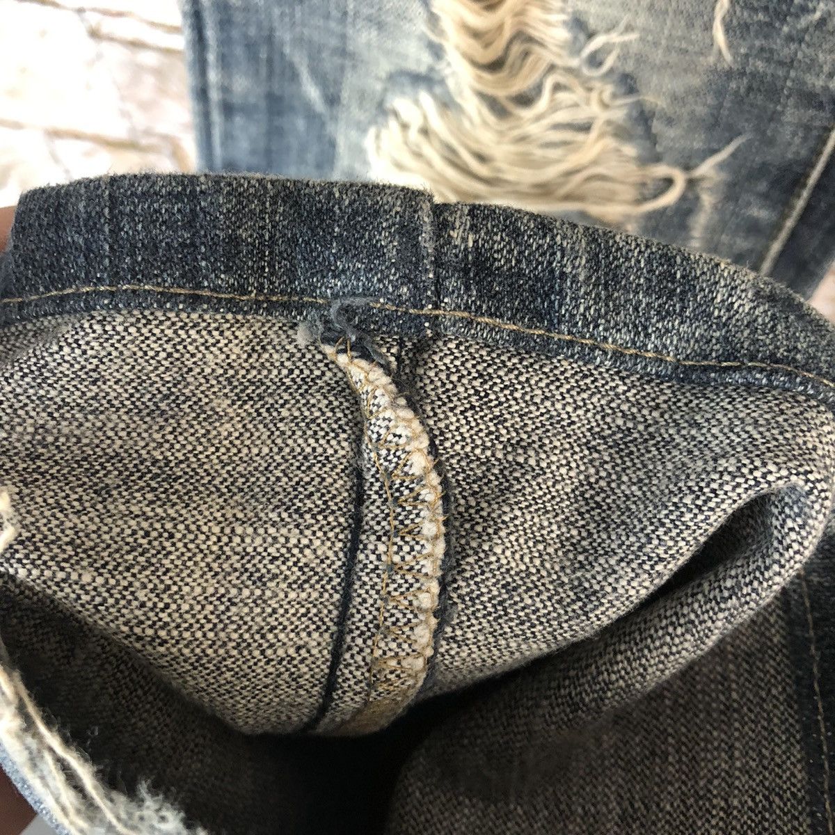 Japanese Brand Maraxia Black Distressed Denim Pants #A1015 Size 27" / US 4 / IT 40 - 12 Thumbnail