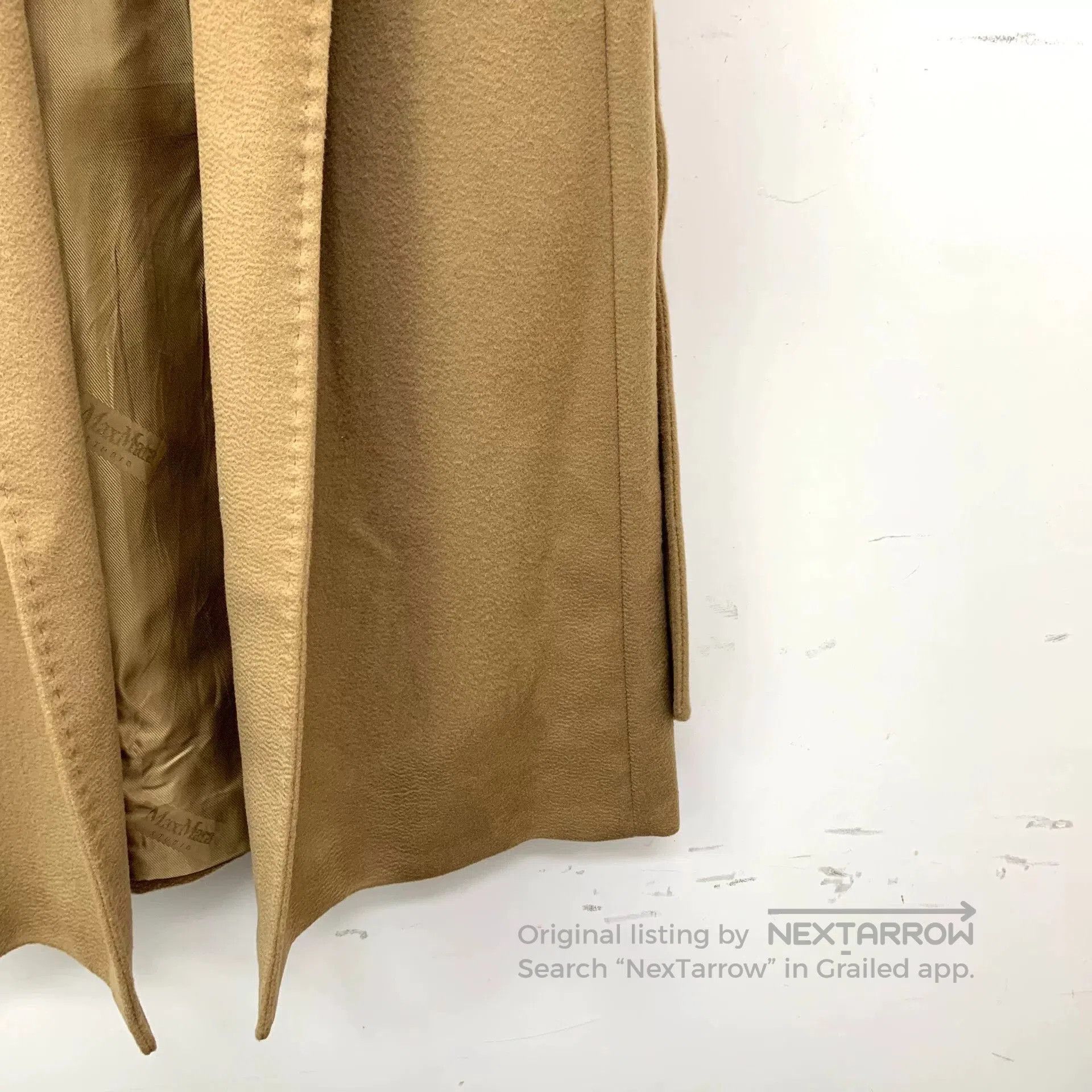 Vintage brown wool long coat with belt. Size US S / EU 44-46 / 1 - 5 Thumbnail