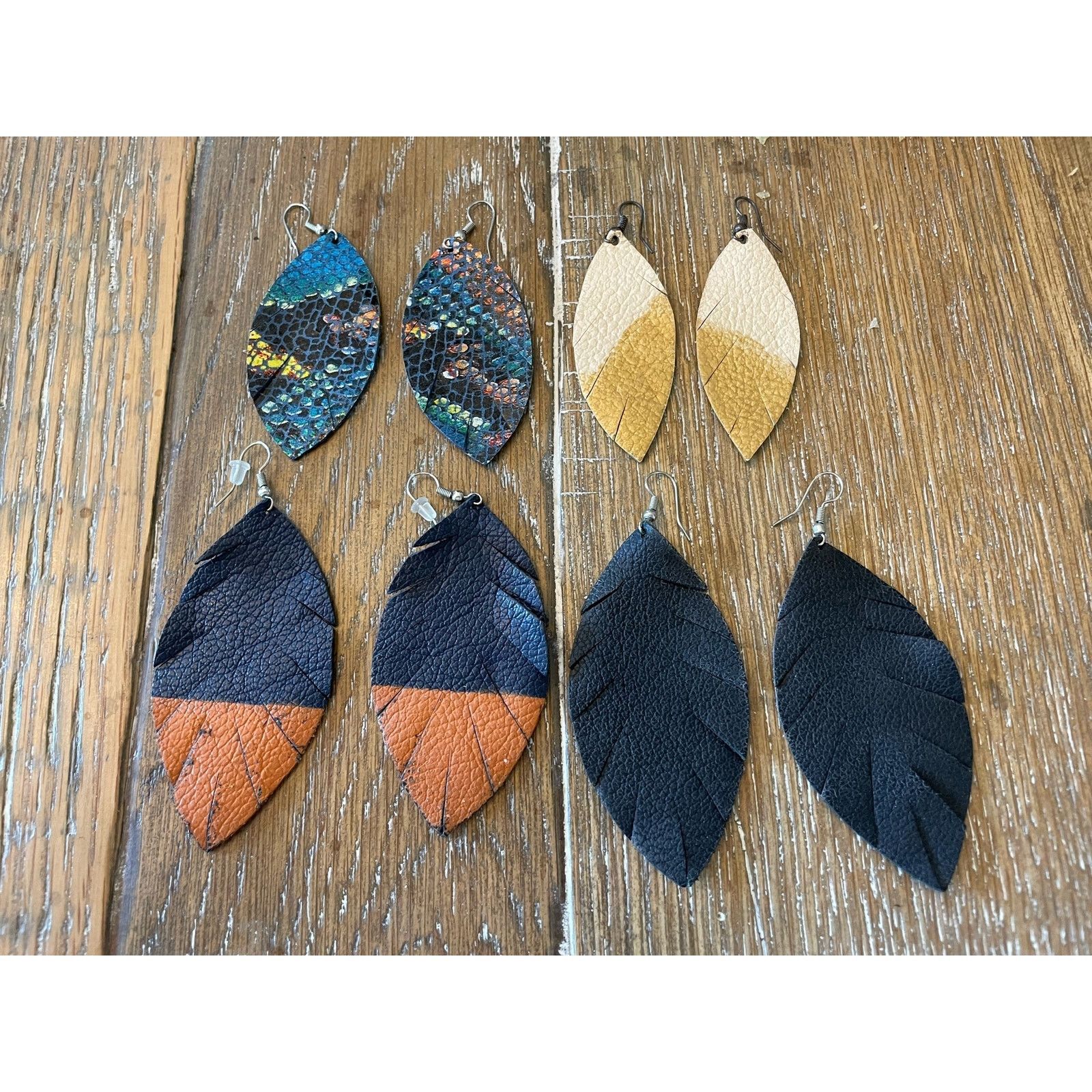 Homemade Bundle (4) of Homemade Boutique Leather Earrings Size ONE SIZE - 1 Thumbnail