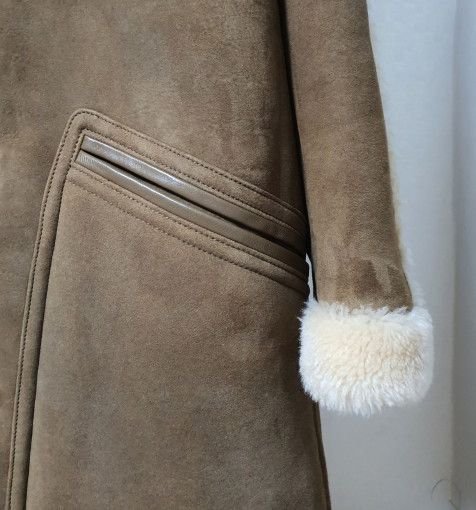 o1sm1stk0824 Suede Shearling Low Cut Single Mustang Coat