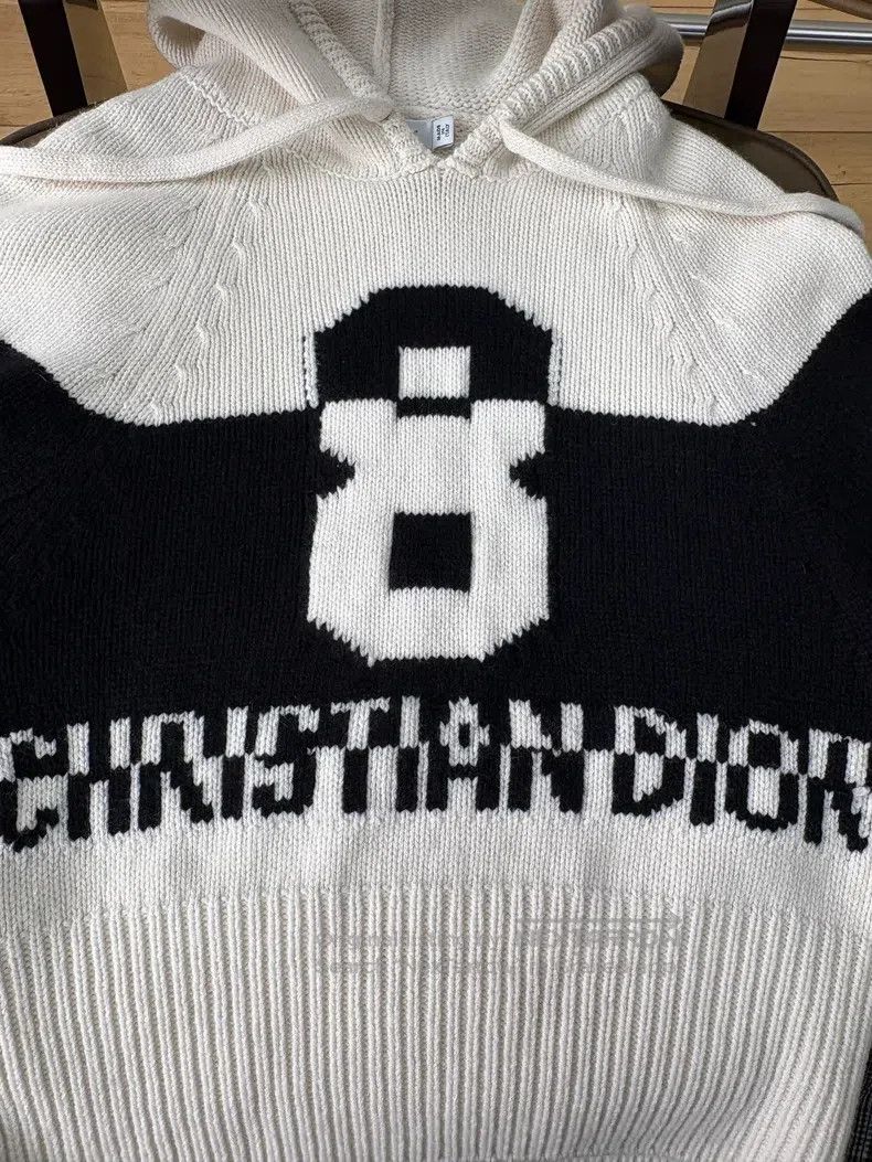 Dior Dior Black and white colour block letter jacquard hooded s Size XS / US 0-2 / IT 36-38 - 4 Thumbnail