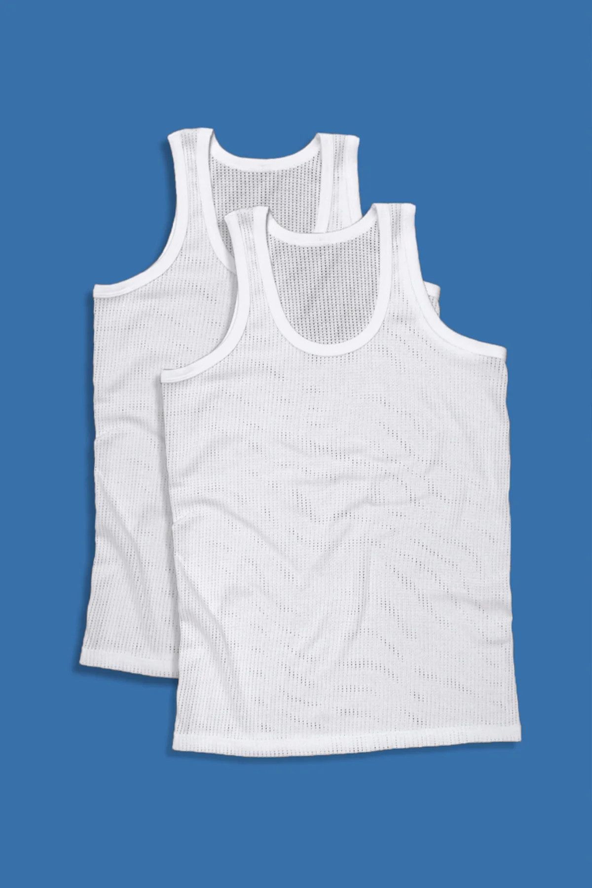 Scott Fraser Collection 💚 Scott Fraser Collection Perforated Vest White 2 Pack NEW Size US M / EU 48-50 / 2 - 1 Thumbnail