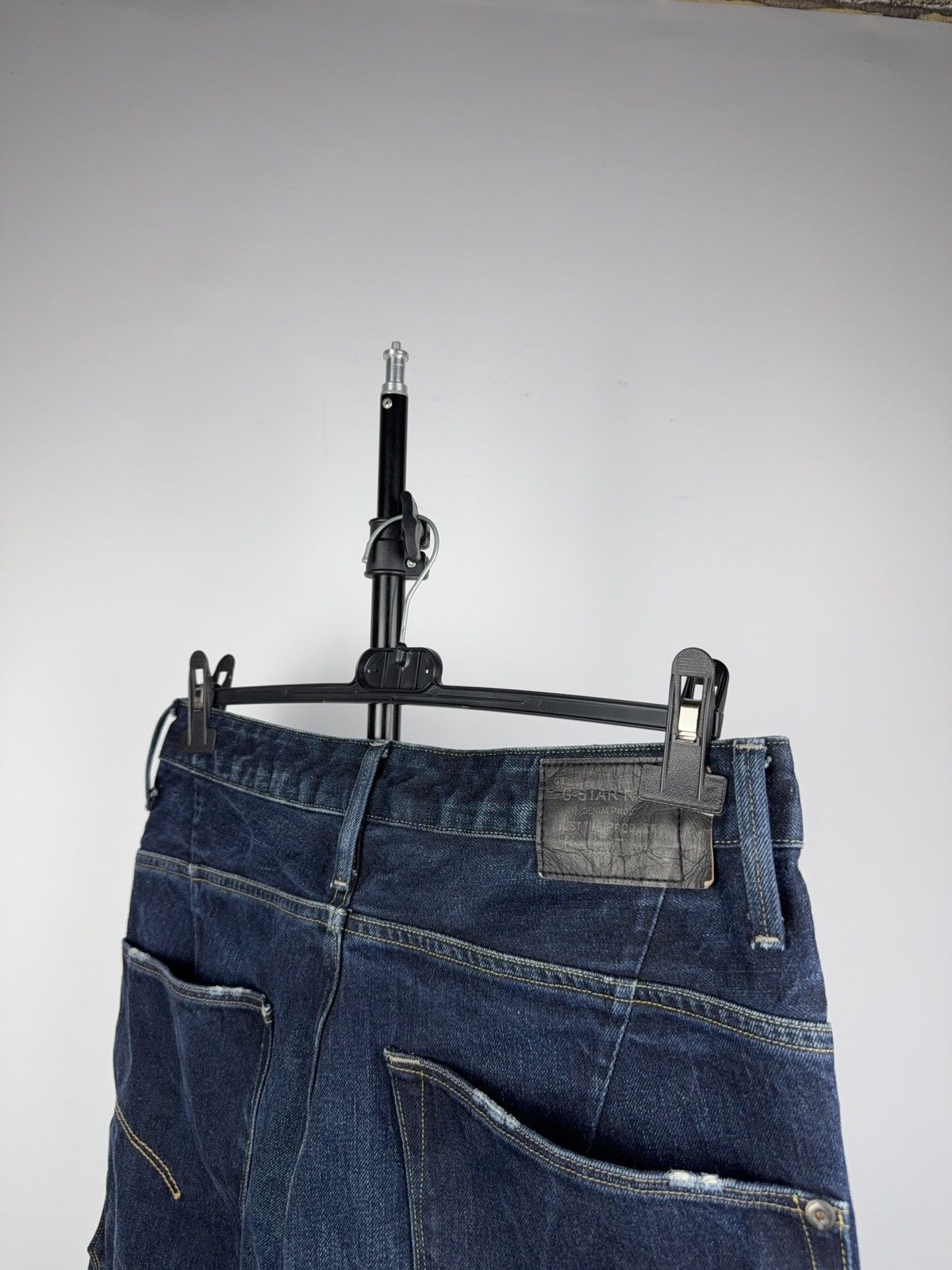 G-Star Vintage Retro 00s Y2K G-Star Raw Denim Shorts Dark Wash Size US 31 - 9 Thumbnail