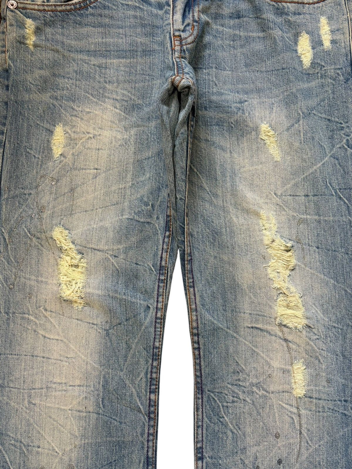 If Six Was Nine Vintage Nylaus Painted Splattered Distress Flare Jeans Size US 31 - 3 Thumbnail