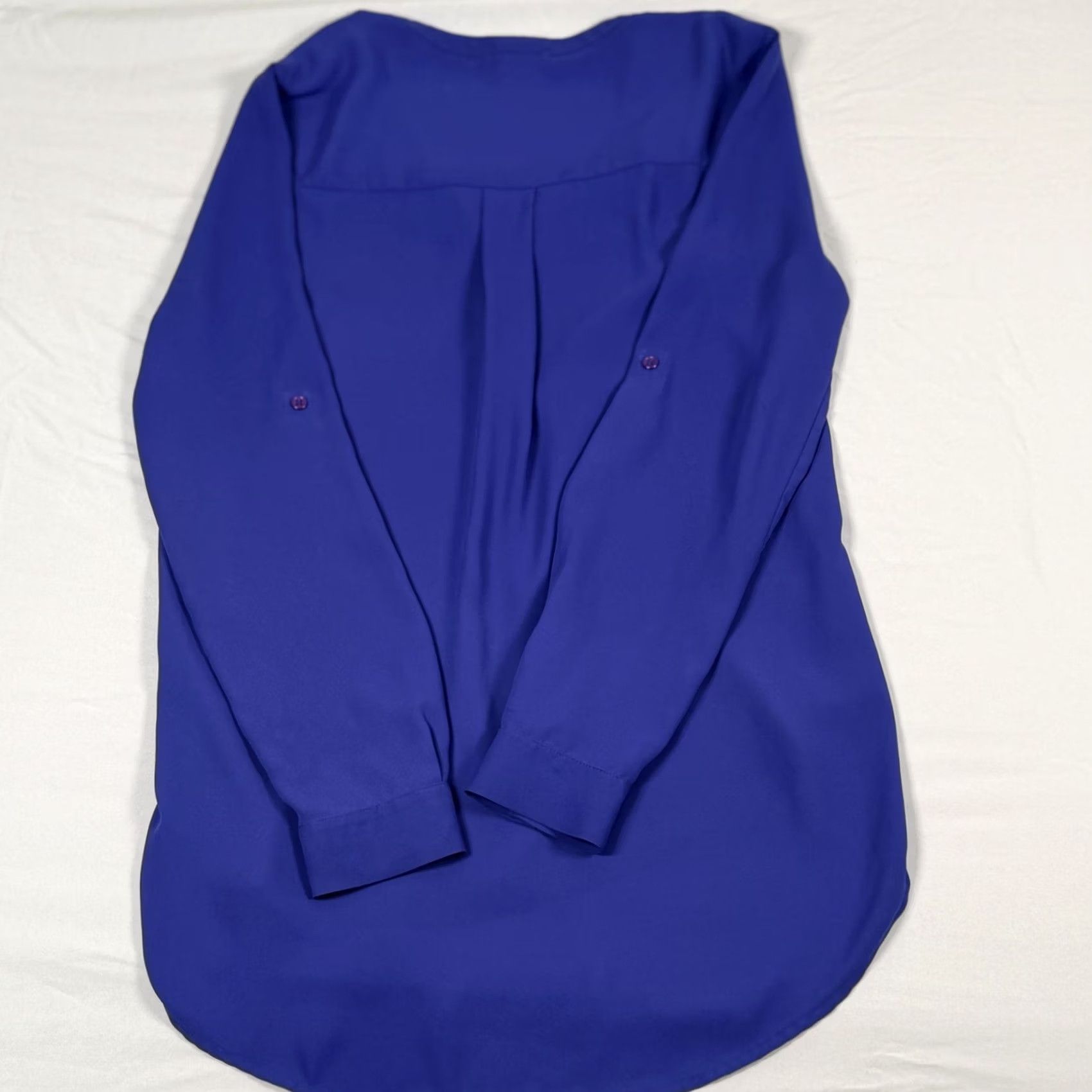 Vintage Pleione Henley Tunic Shirt Blouse Blue Small LS Lightweight Office Career Top Size S / US 4 / IT 40 - 6 Thumbnail
